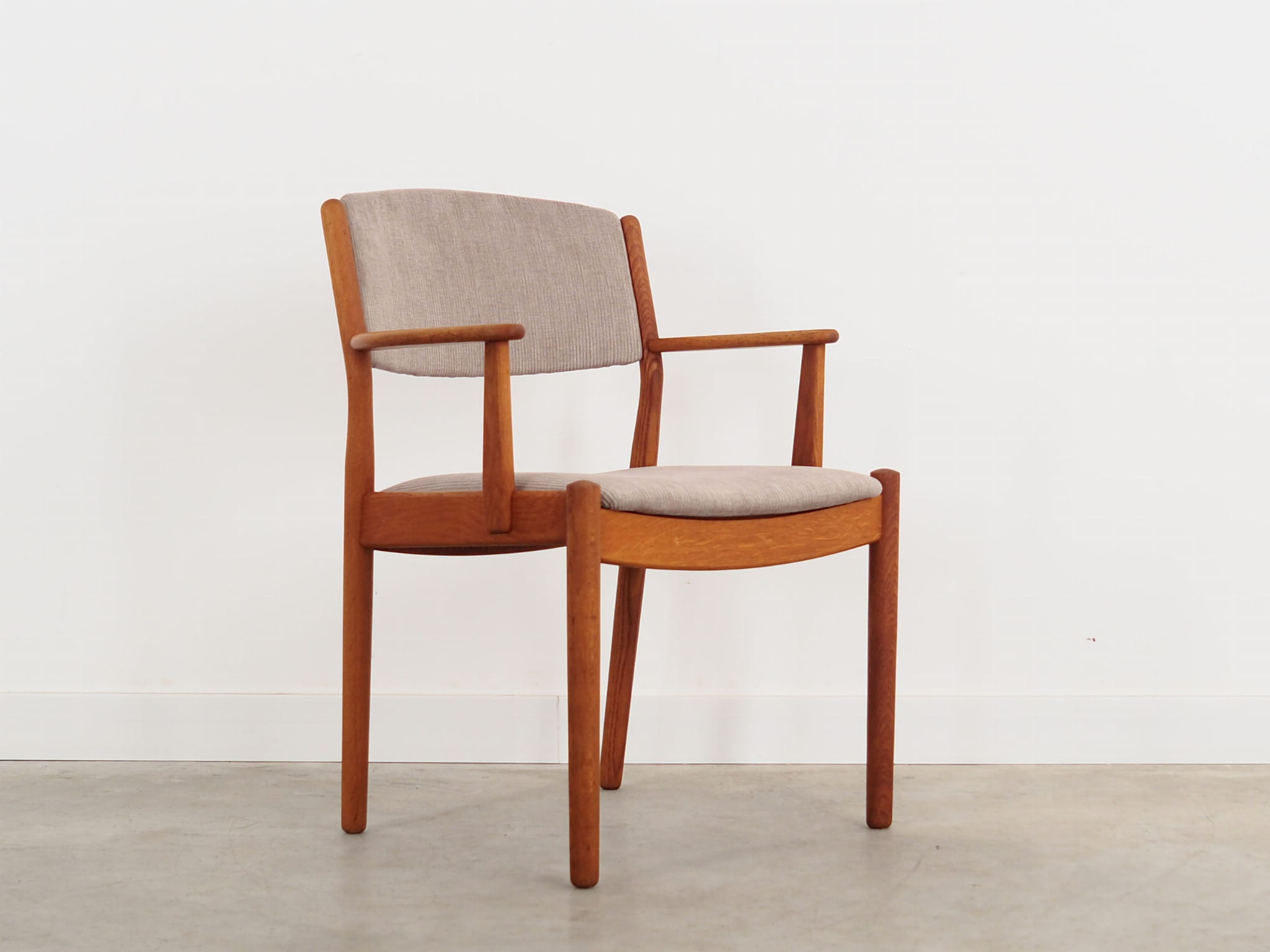 Vintage chair wood textile gray 1960s