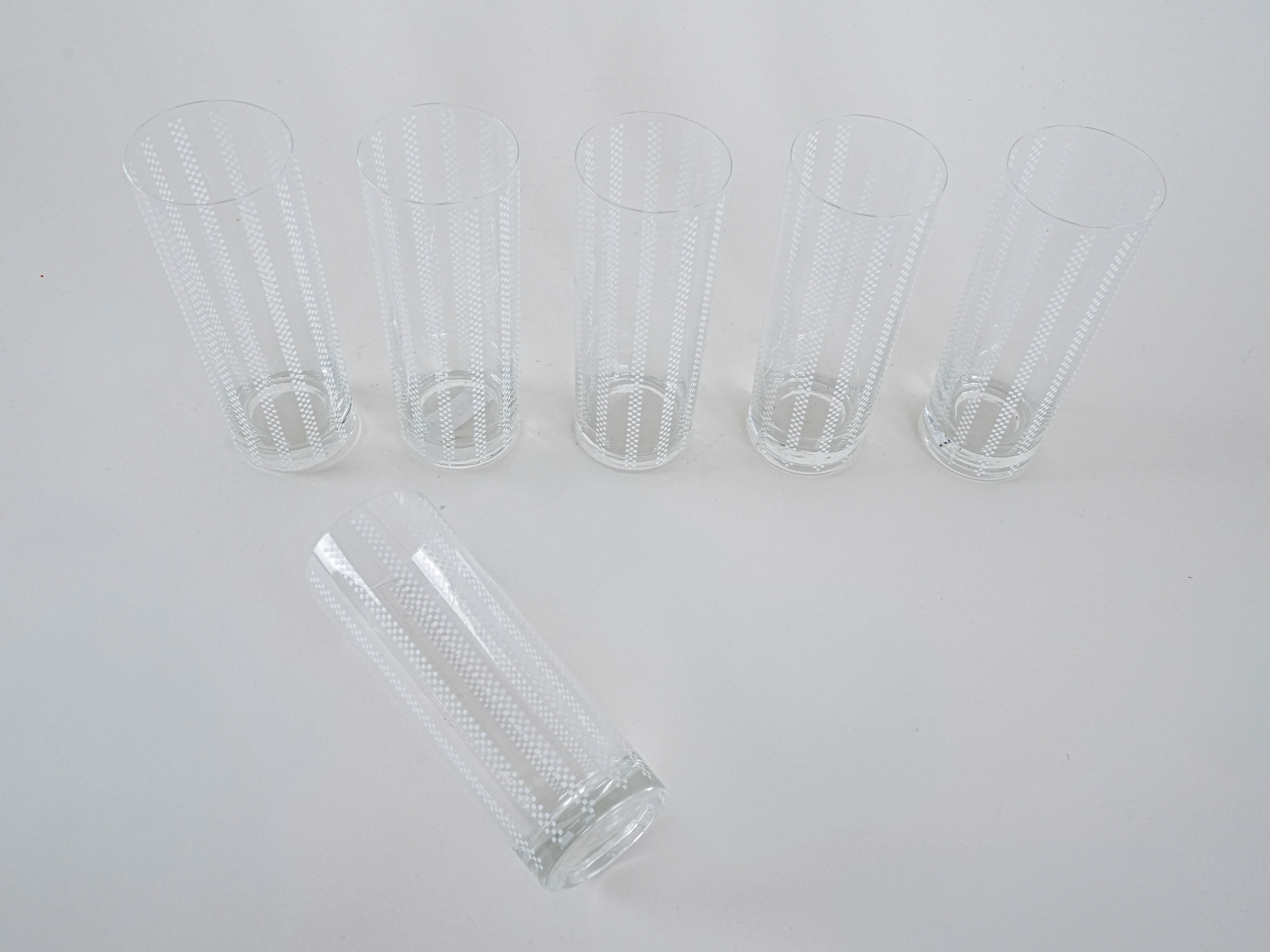 Gläser 6er-Set Transparent 1960er Jahre