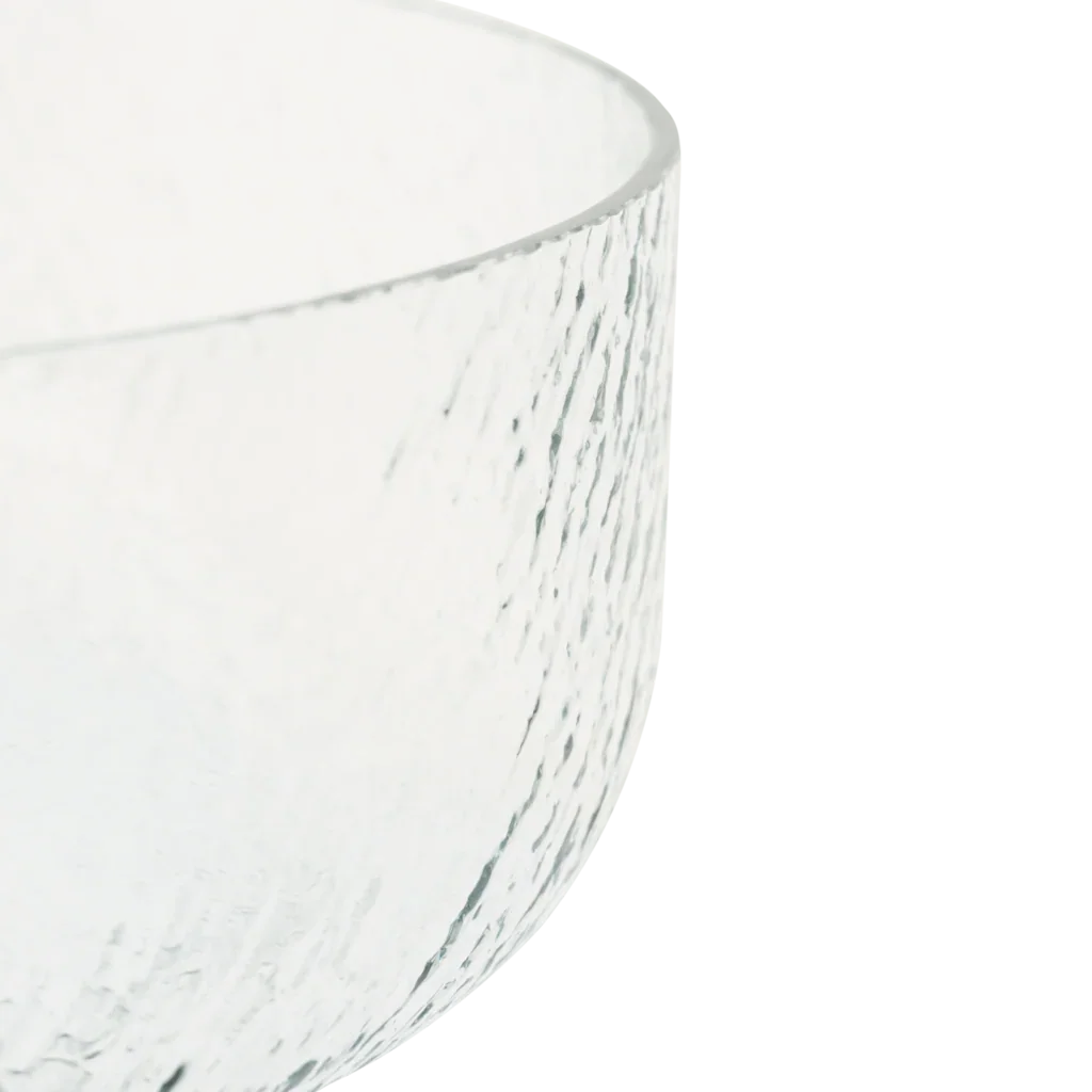Crinkle Foil Bowl Glass Transparent