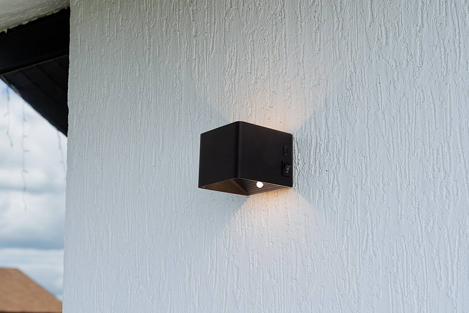 Cube Wandleuchte Eisen 1-flammig