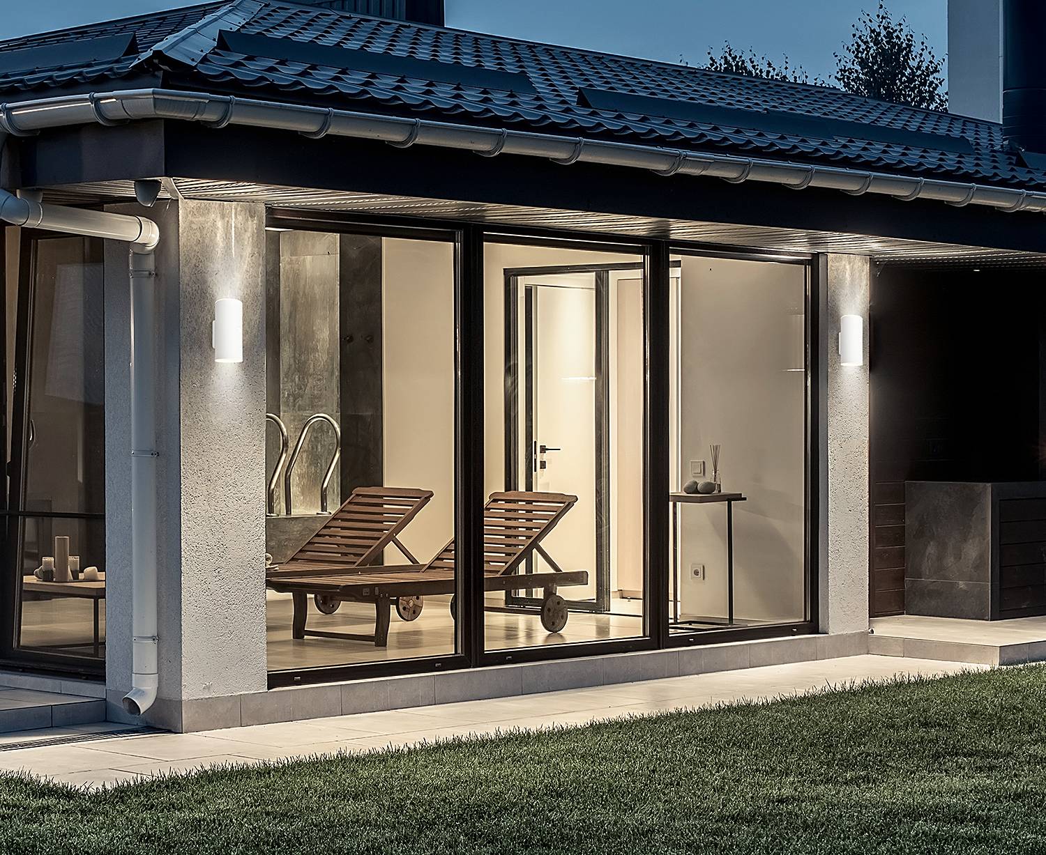 Upsa LED wall light plastic 1-lamp