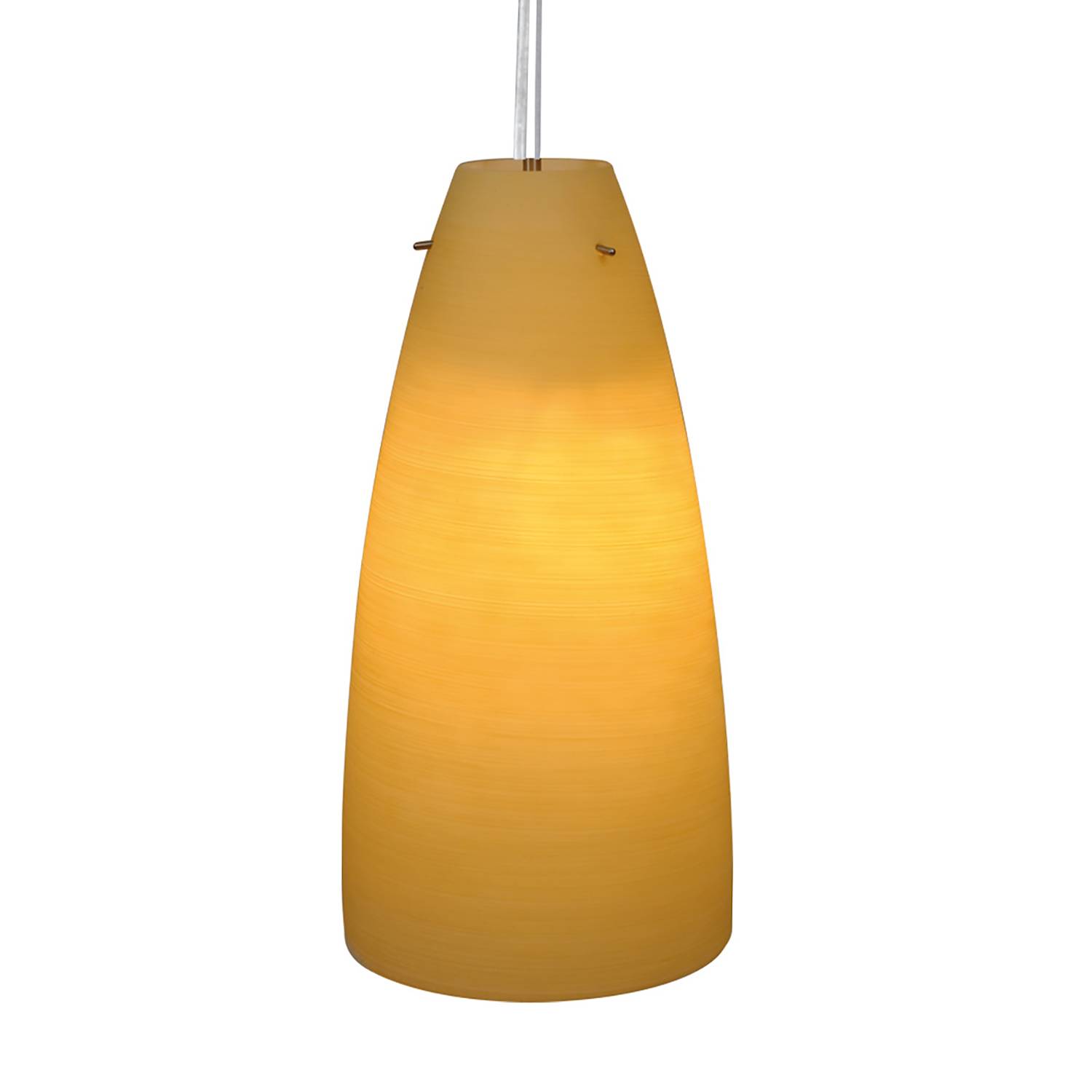 Pendelleuchte Jerrara Glas / Edelstahl 1-flammig