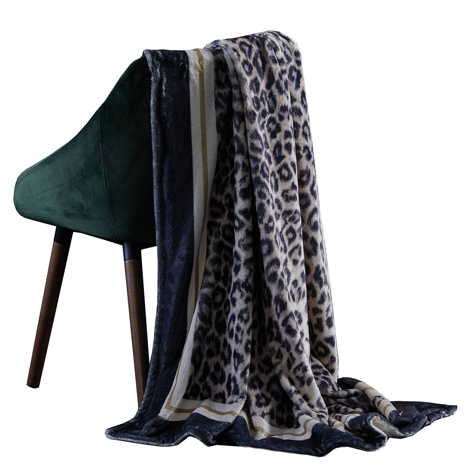 Plaid Leon Decke Polyester Braun