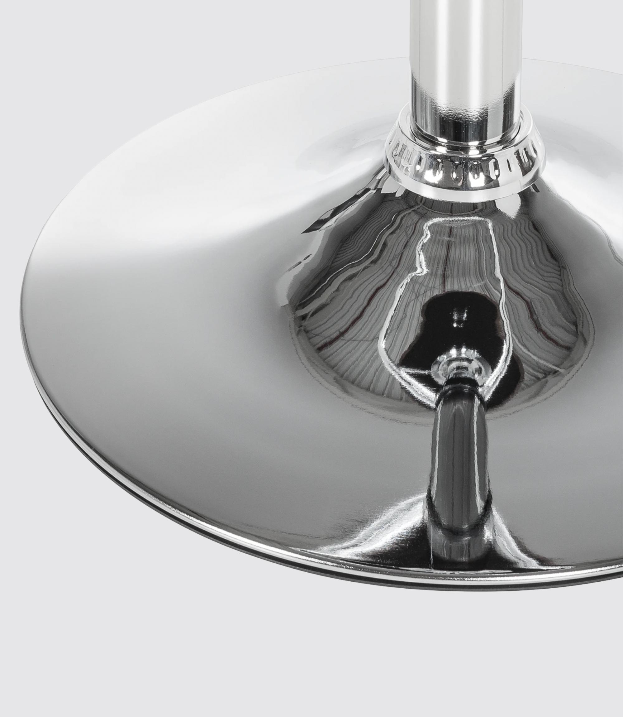 Bar stool Vincent Faux leather Black / Chrome