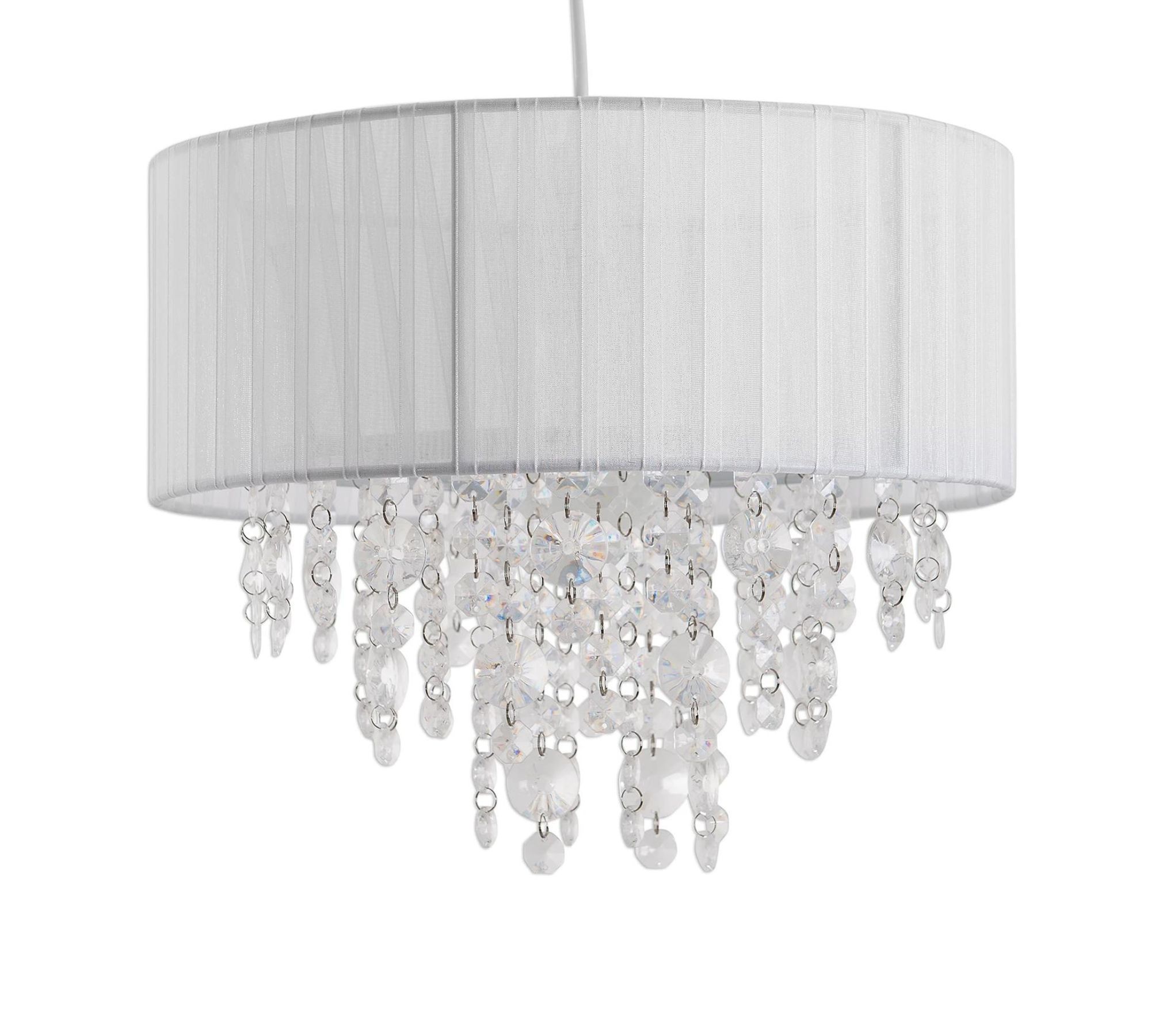 Pendant lamp 1-bulb textile plastic