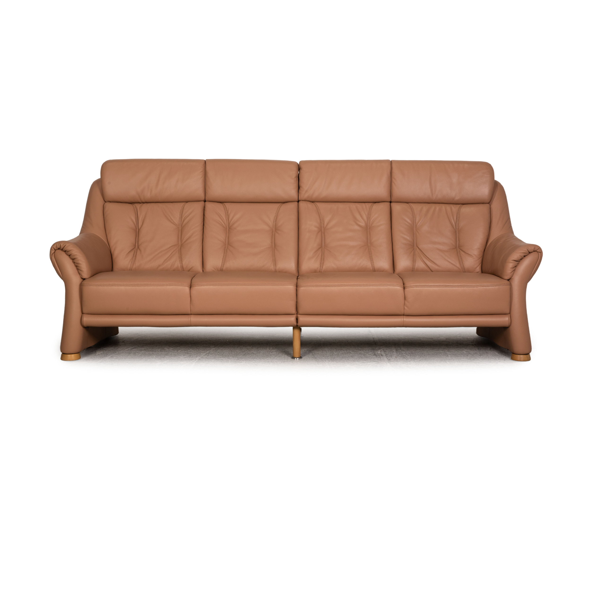 Sofa 4-Sitzer Leder Beige