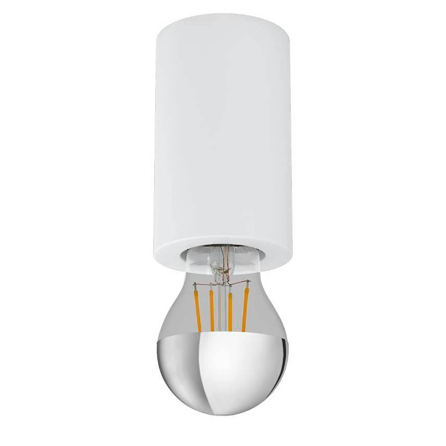 Ceiling lamp Saluzzo II steel 1-light white