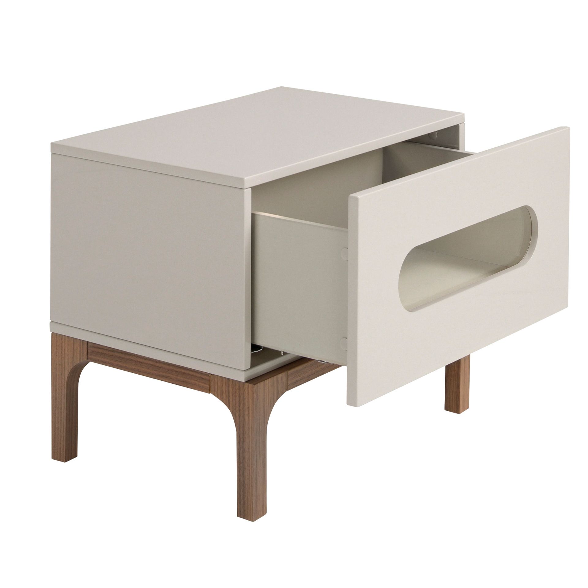 Nightstand Walnut Gray