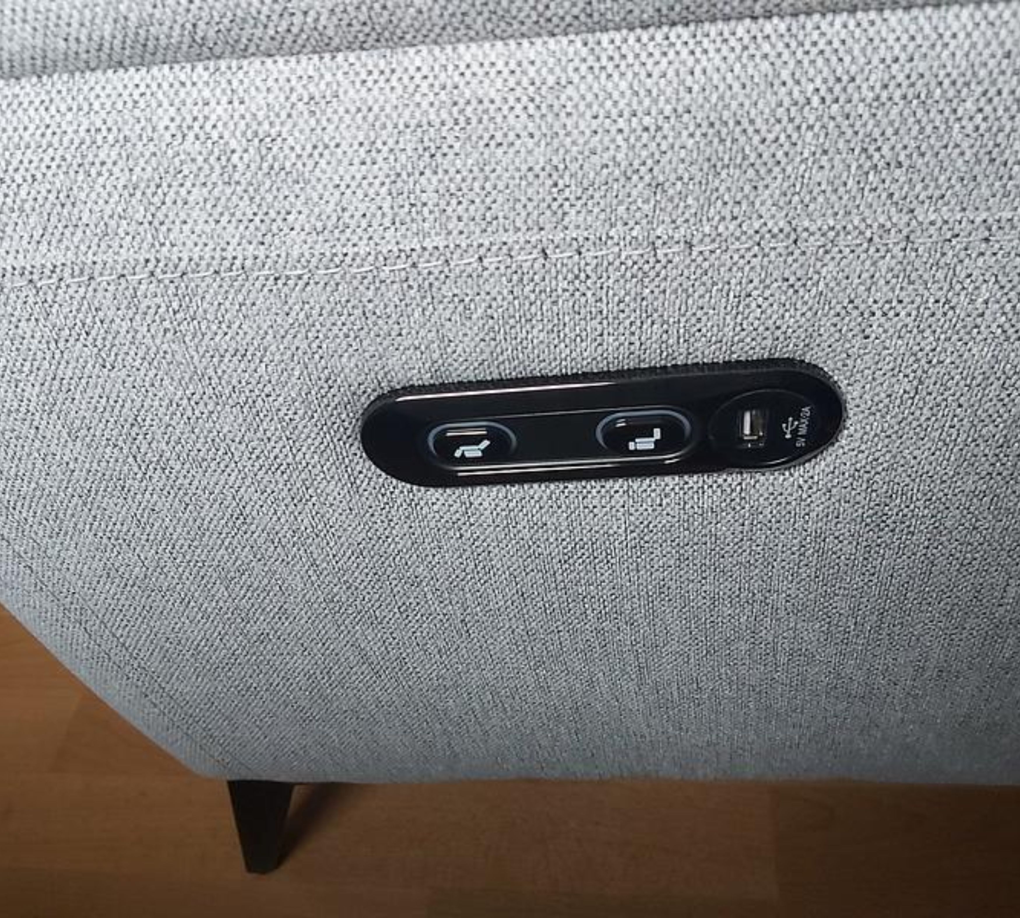 2-Sitzer Sofa mit Relaxfunktion Grau