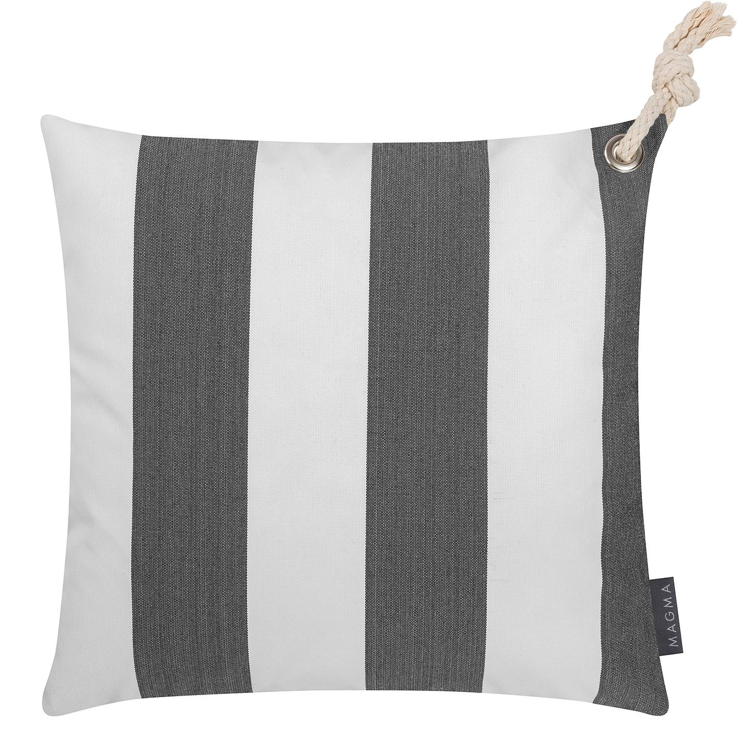 Cushion cover Santorini Polyacryl Anthracite / White 40 x 40 cm