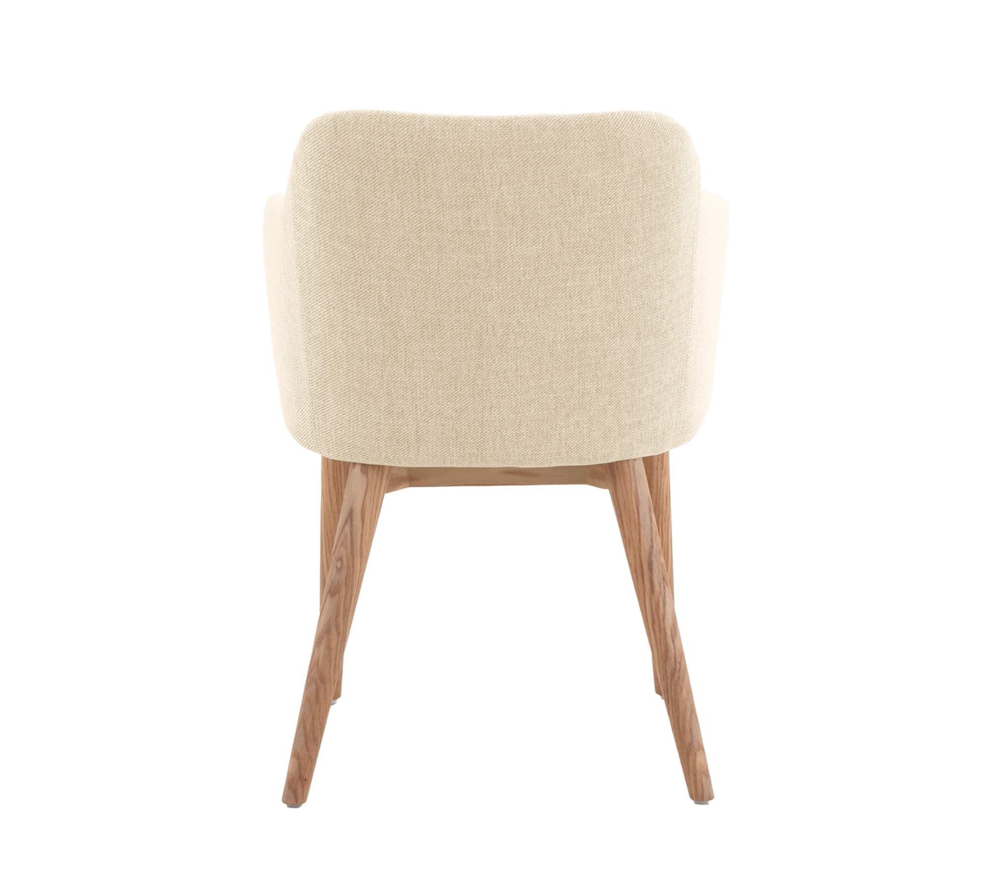 Armchair Web fabric Wood Beige