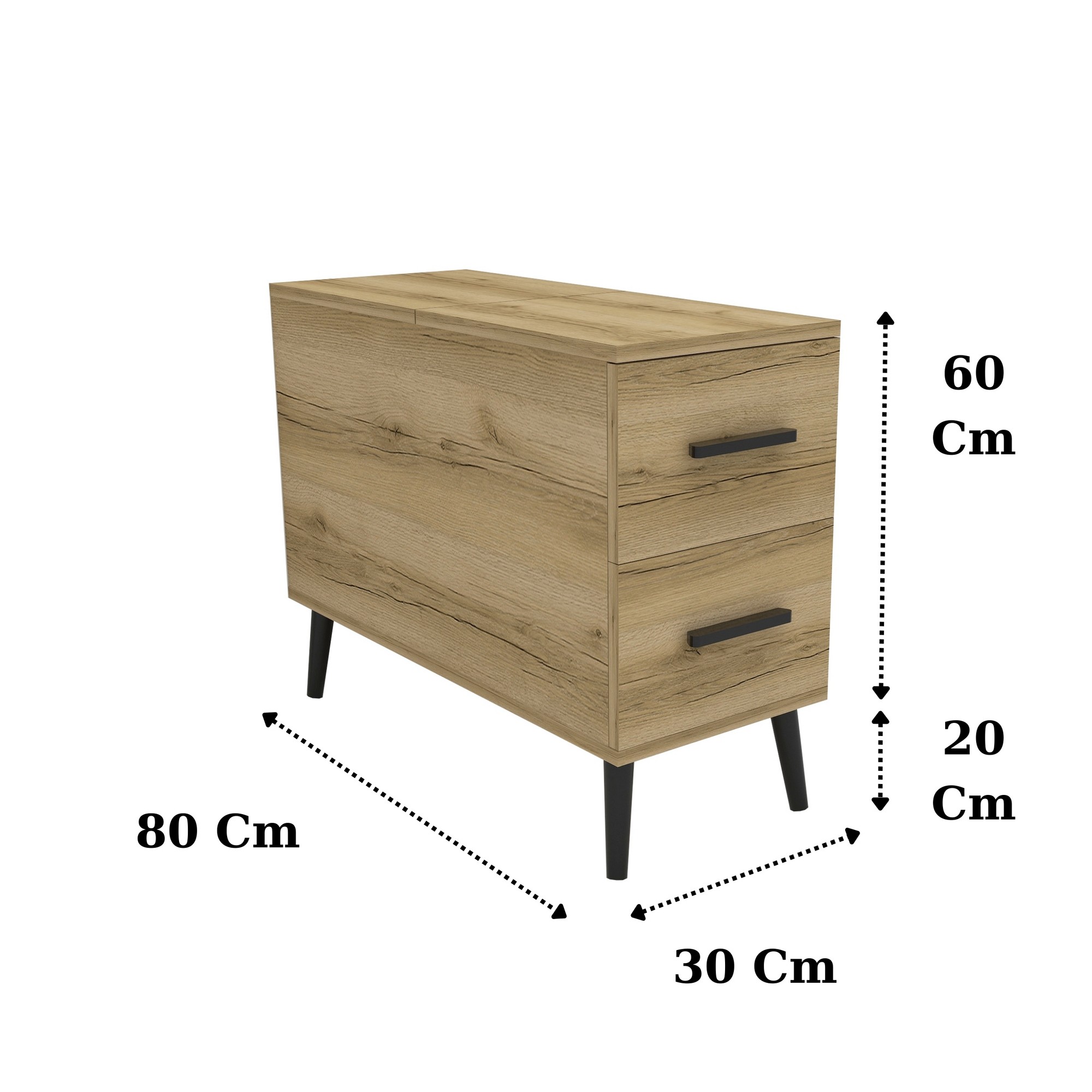 Island Beistelltisch Holz Delta