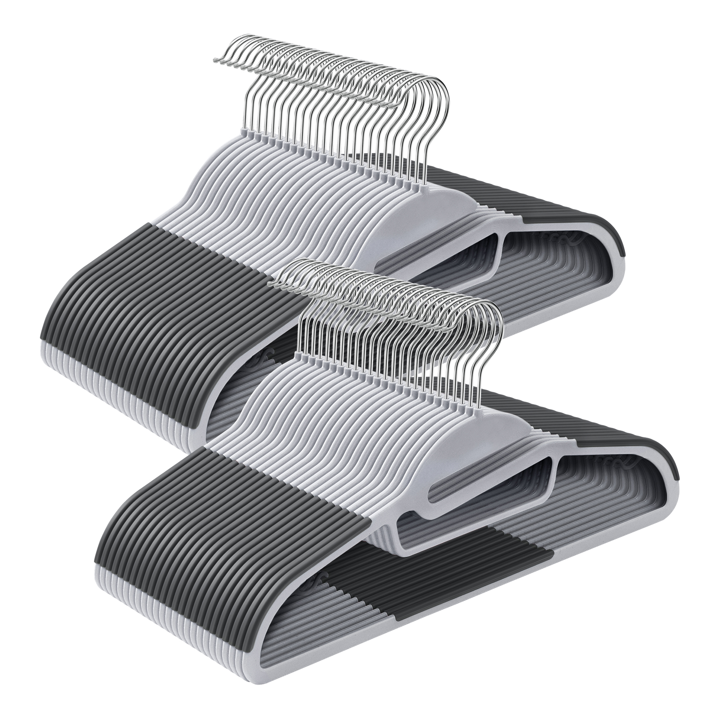 Vanoa Kleiderbügel 50-teilig Stahl Pulverbeschichtet Weiß
