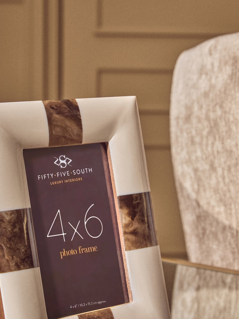 Decio 4 Inch x 6 Inch Picture Frame Cream Brown