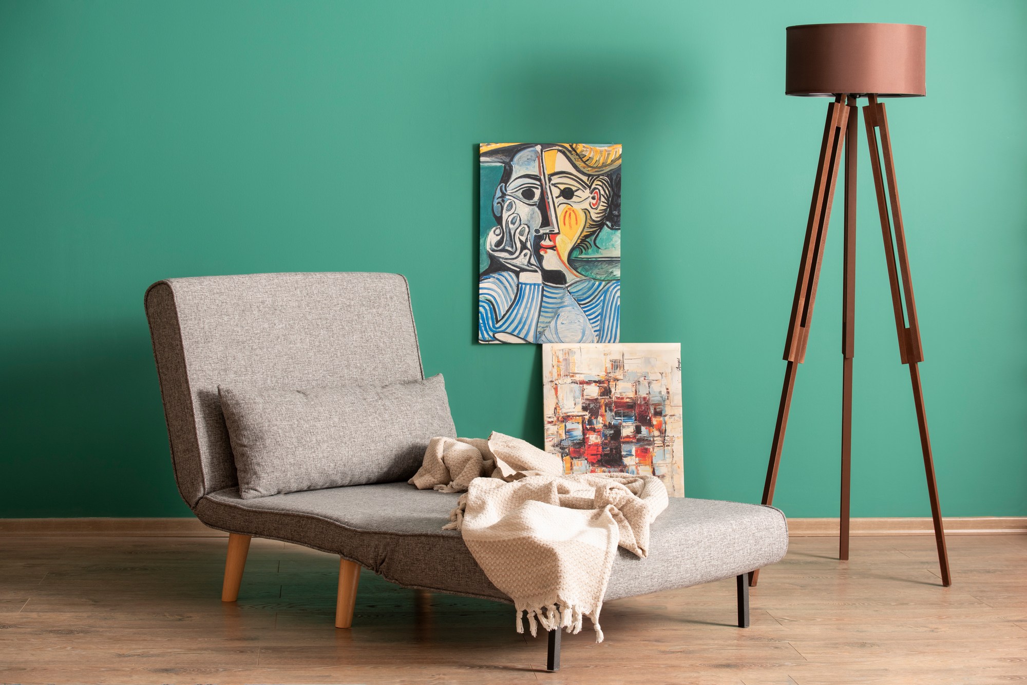 Folde Divano letto 1 posto Grigio chiaro