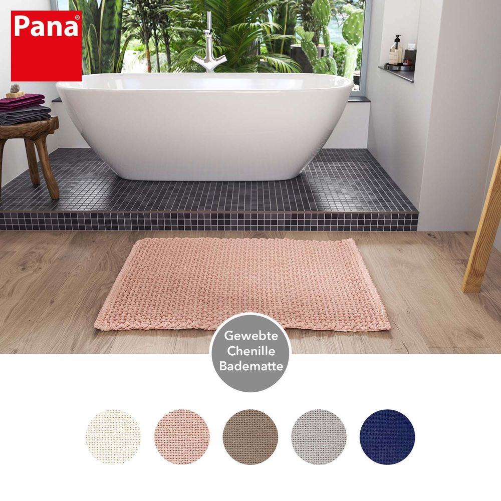 Gewebte Chenille Badematte Rose