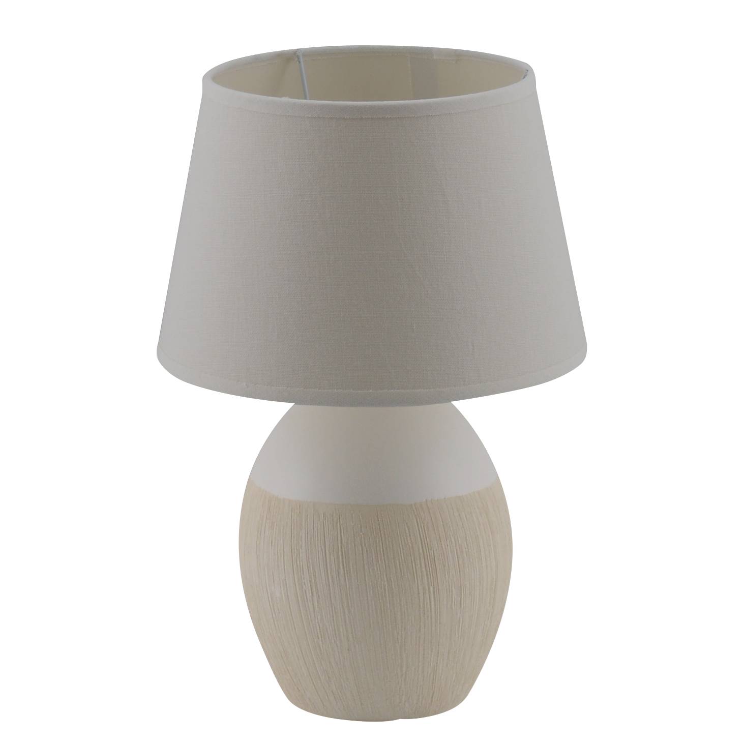 Table lamp mixed fabric ceramic 1-bulb