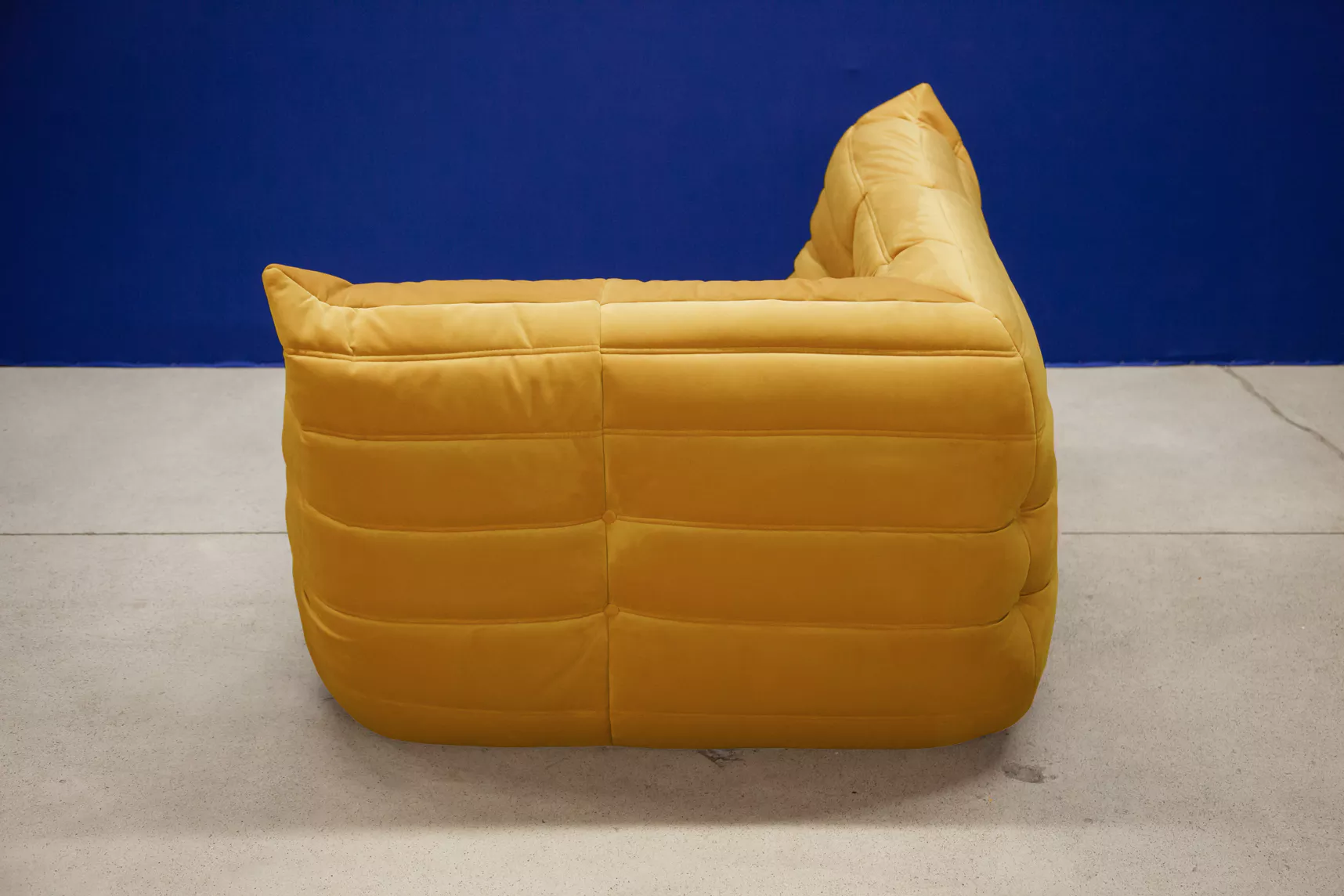 Togo Corner Sofa Velvet Mustard Yellow