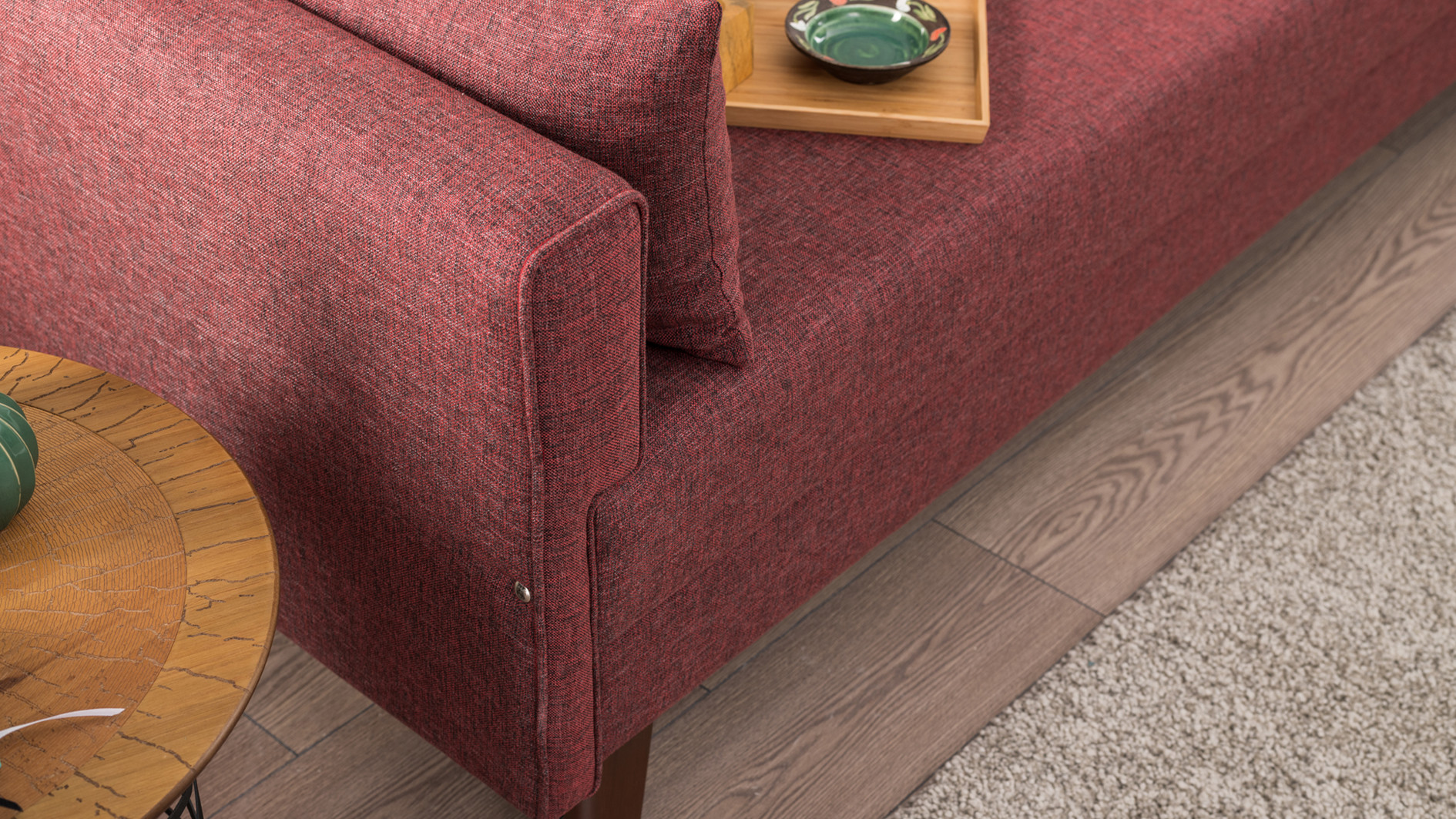 Bella Sofa 3-Sitzer Rot