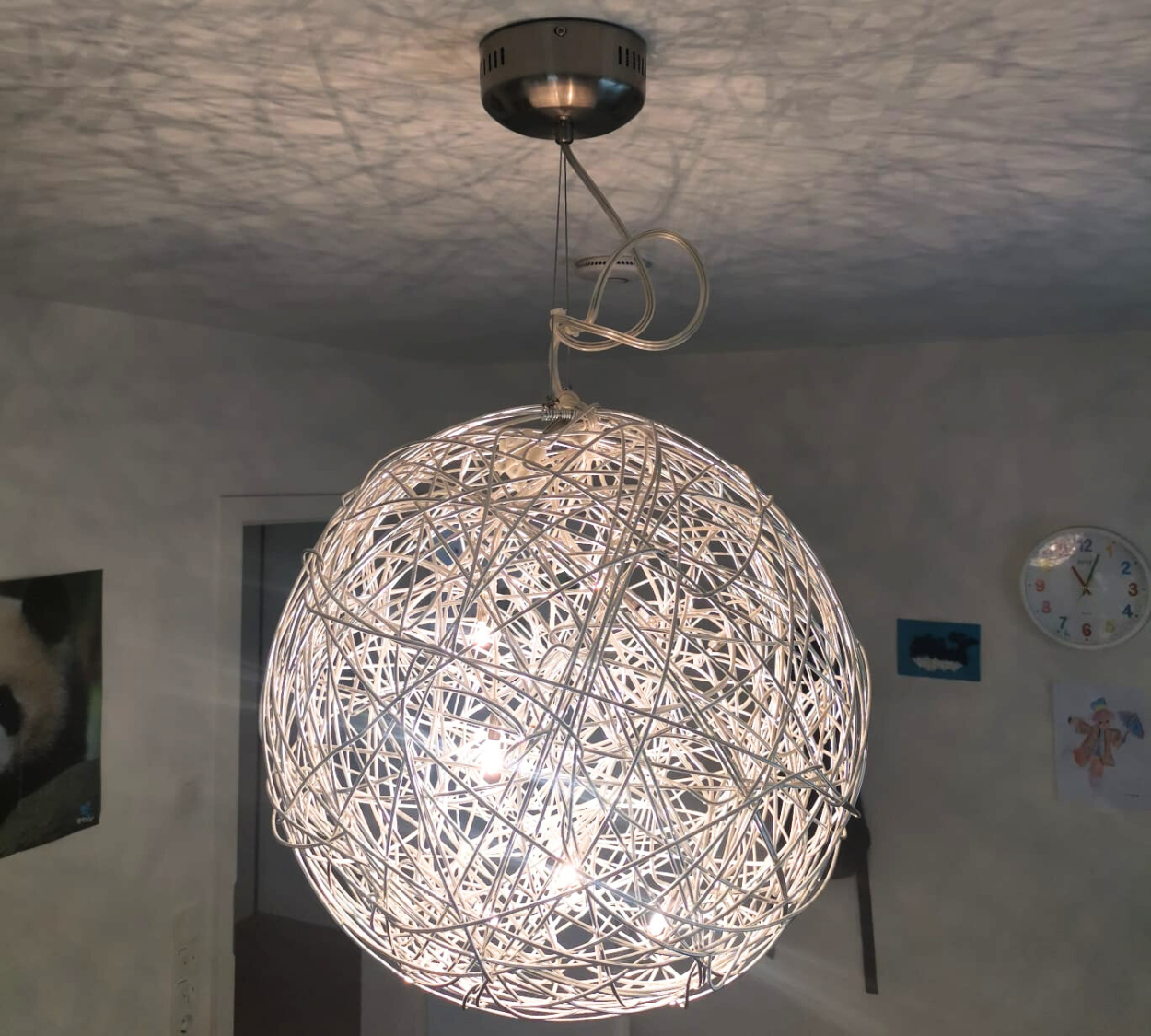 Pendelleuchte Chrom Silber