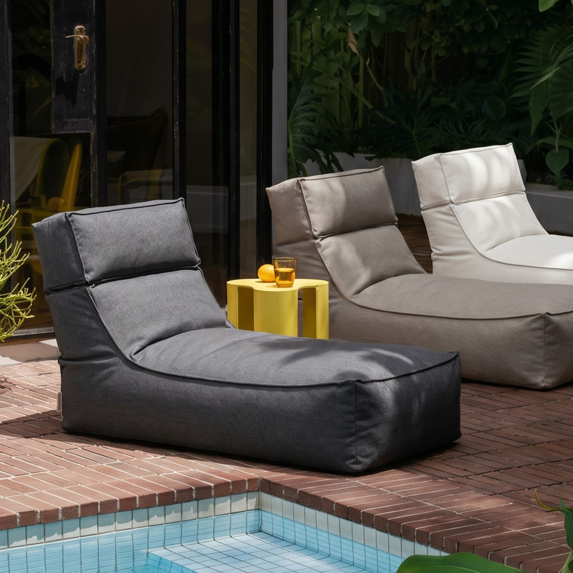 STAY Outdoor-Lounger Coal 80 x 150 cm 62039