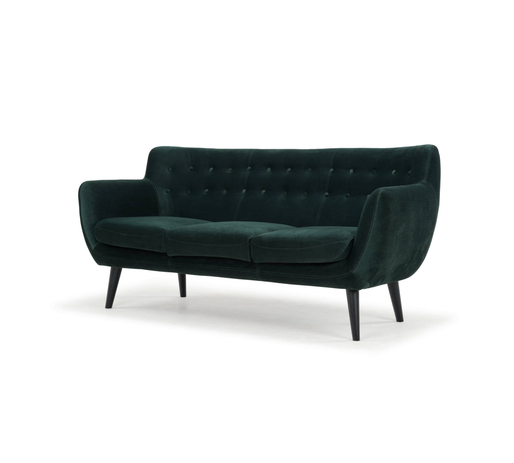Anne Sofa 3-Sitzer Velour Lux Dark Green