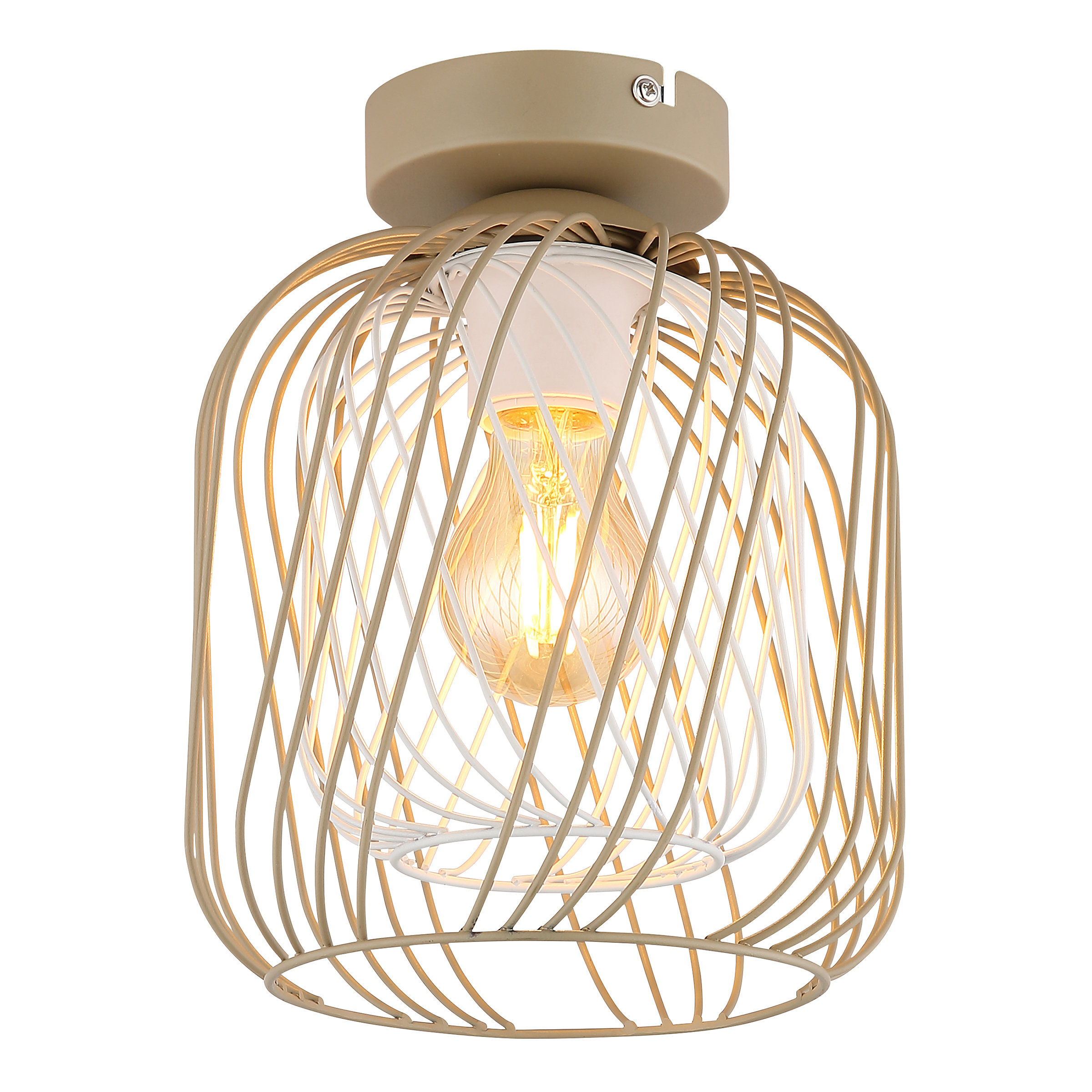 Deckenleuchte Dichti Eisen 1-flammig Beige