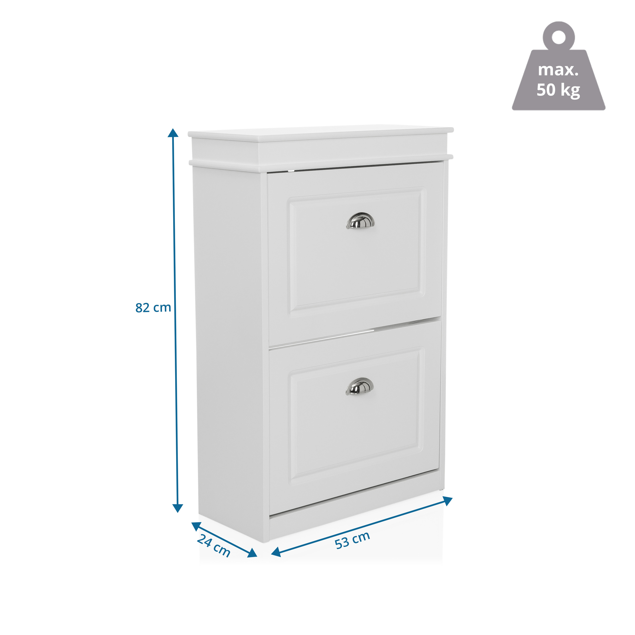 ESTHA 2 Shoe cabinet White