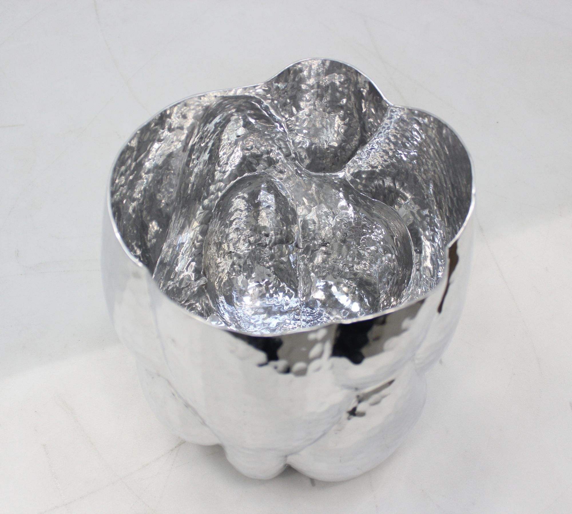 Cloud Vase Metall Silber