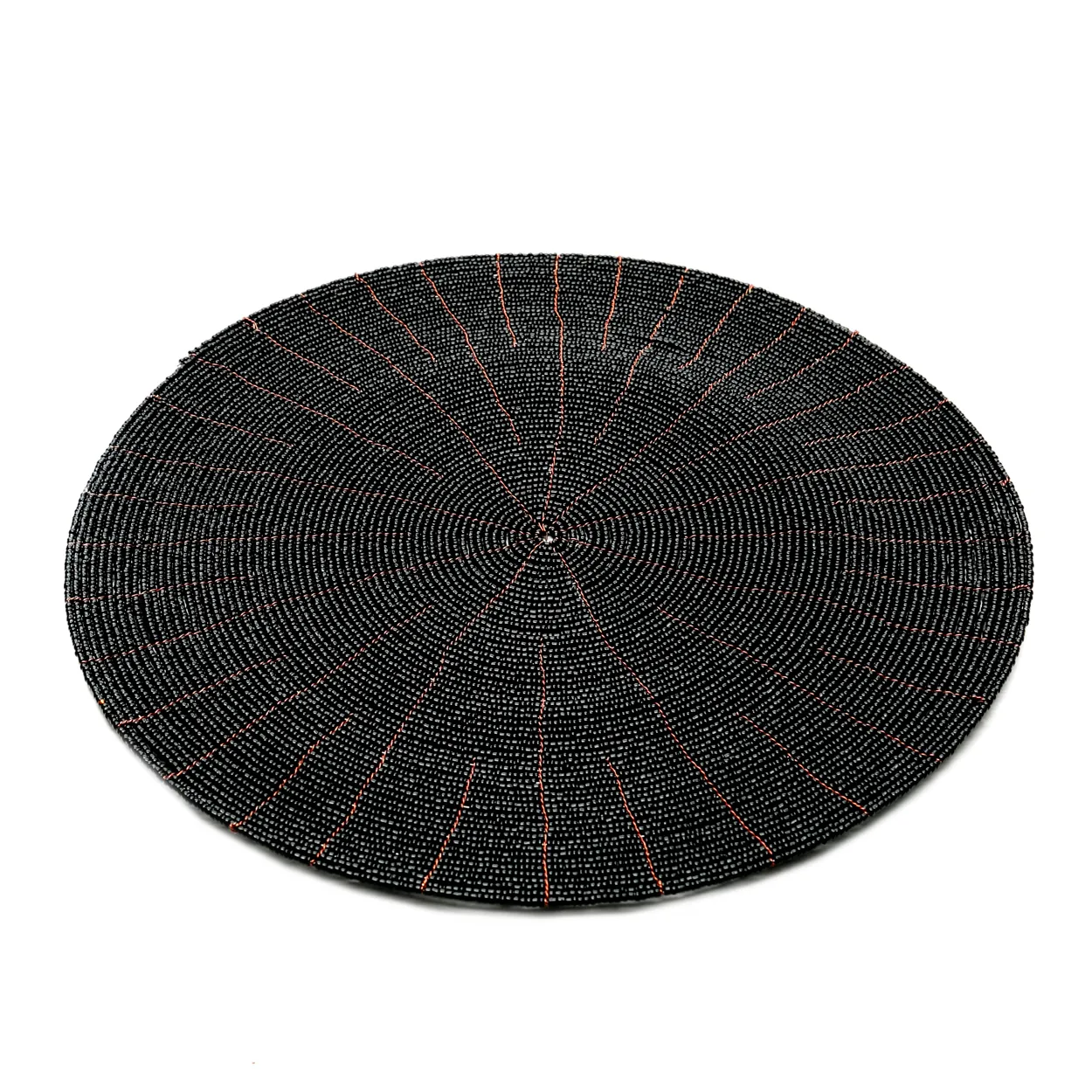 Beaded Tischset Schwarz