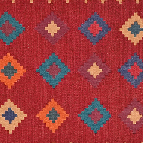 Kilim Gashgai Teppich Mehrfarbig