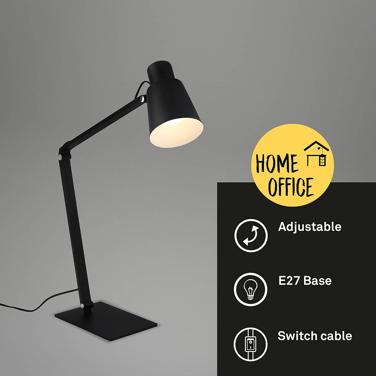Jatun Tischleuchte Aluminium Schwarz