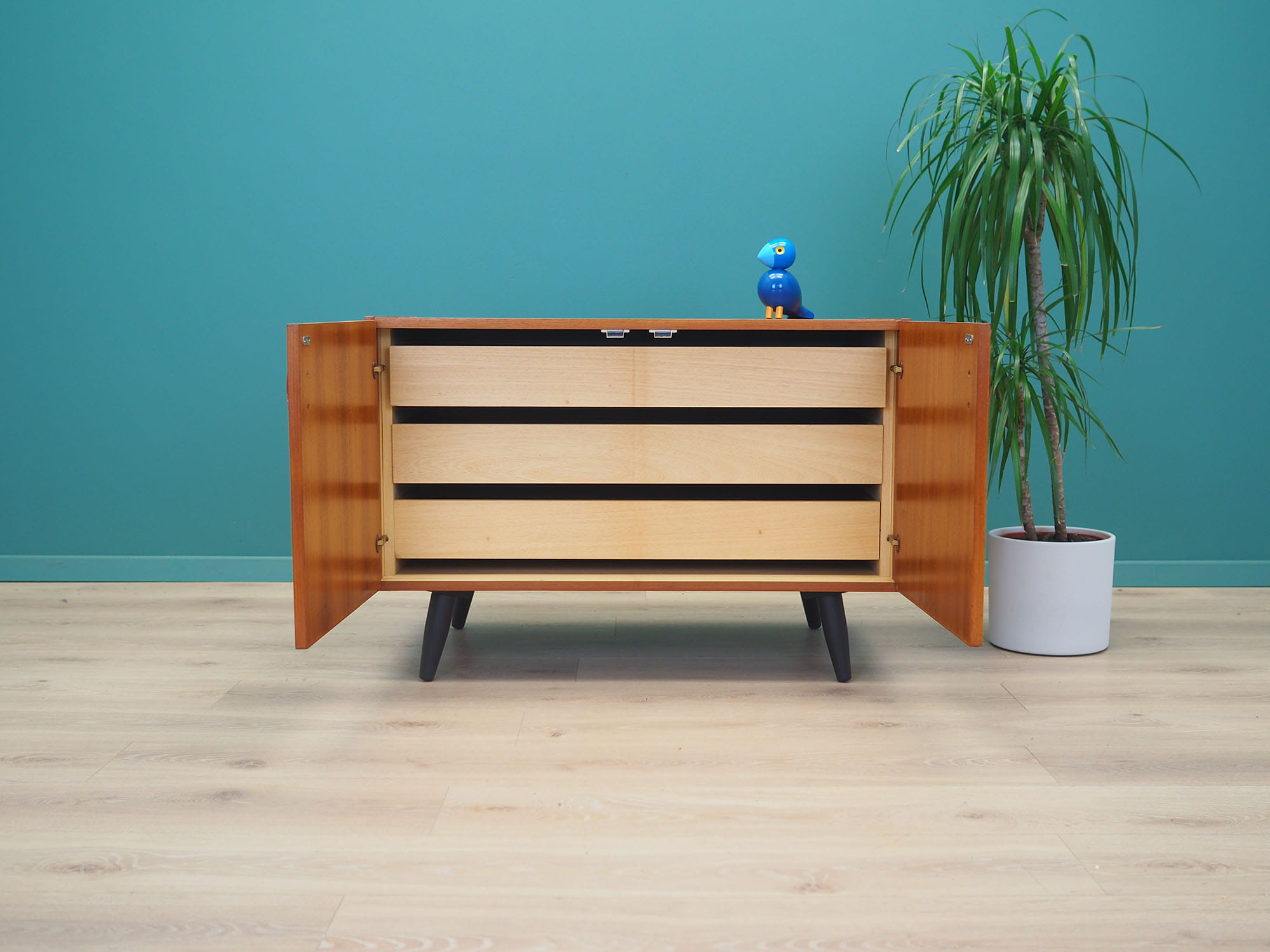 Vintage Schrank Teakholz Braun 1970er Jahre