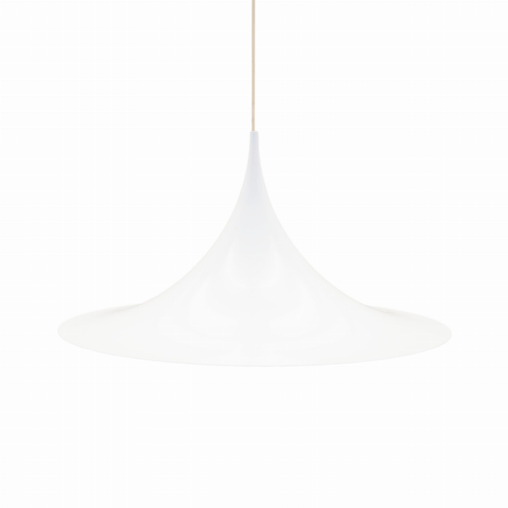 Vintage pendant lamp metal white 1970s