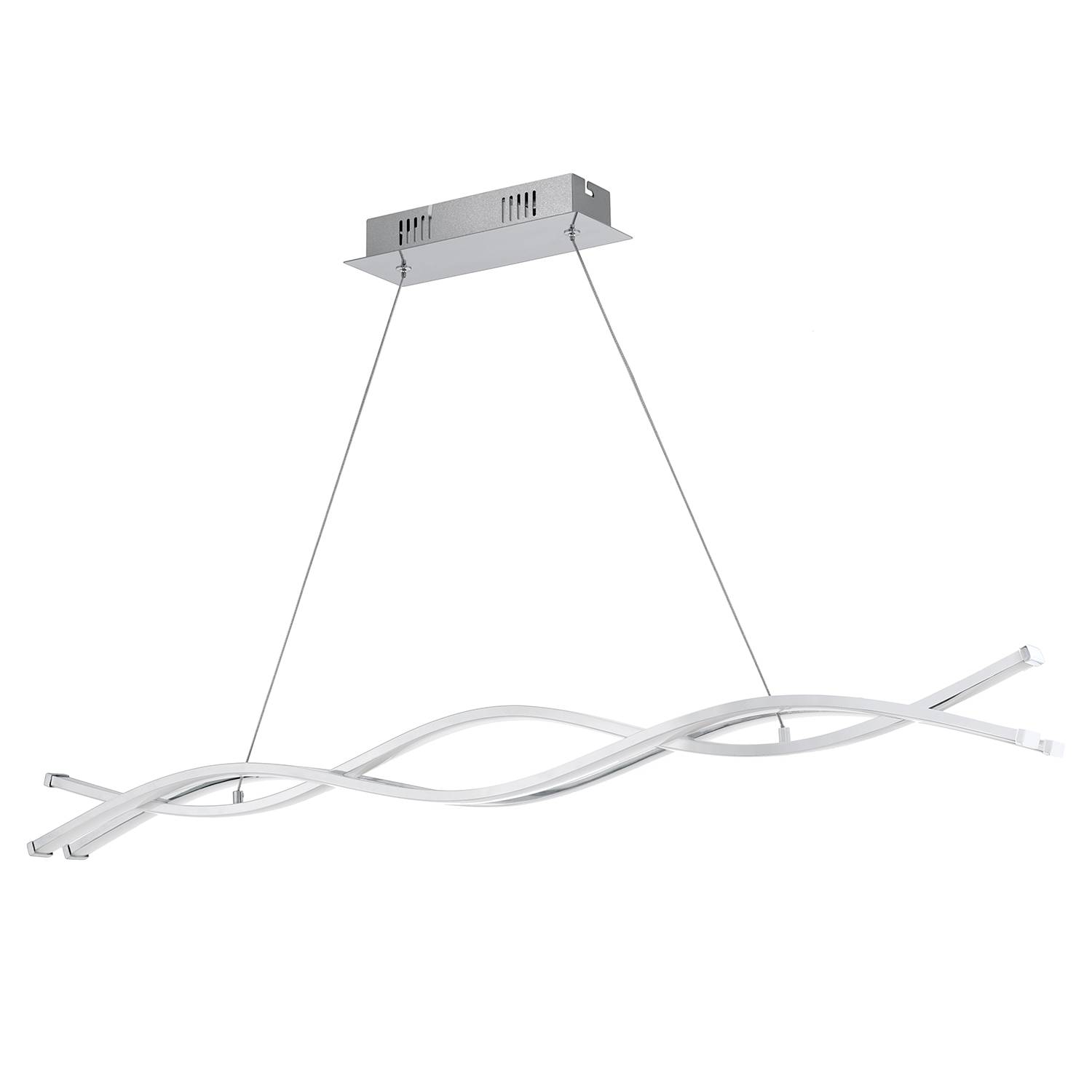 3-light LED pendant lamp Lasana IV Steel