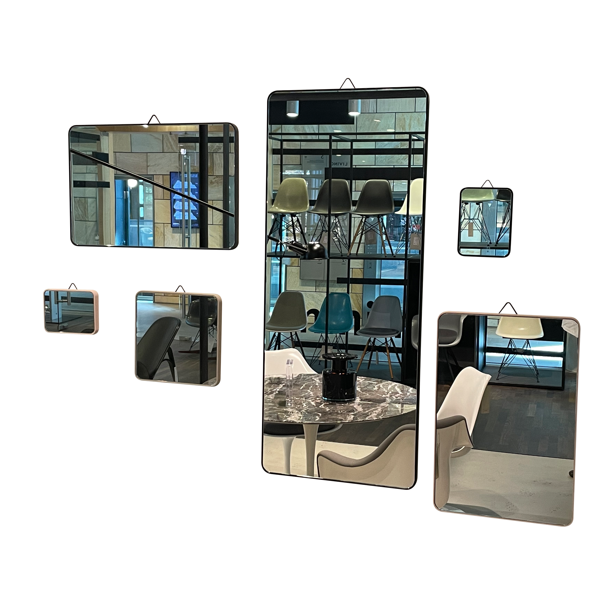 6x Wall mirror Multicolor