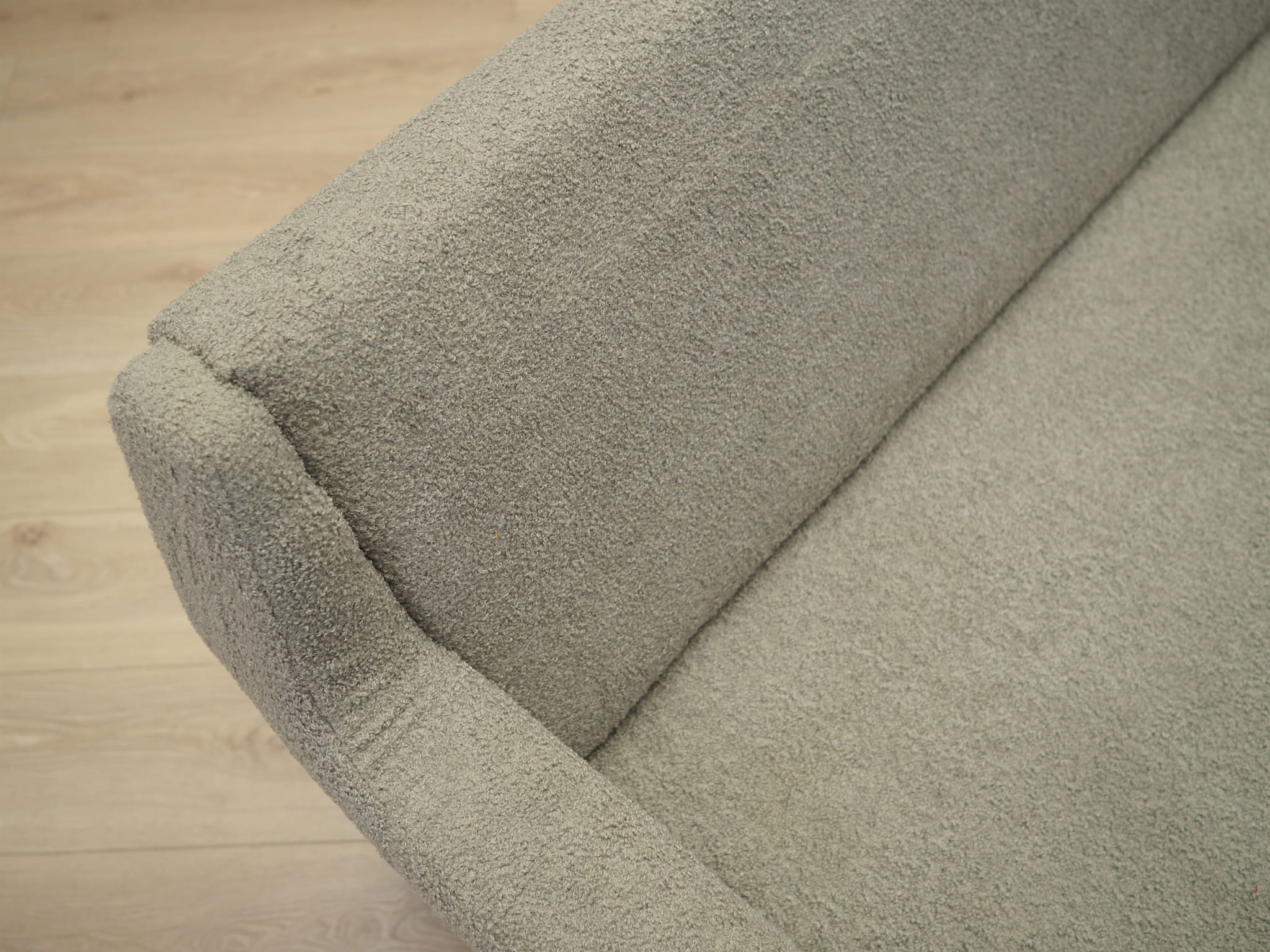 Sofa Teakholz Textil 1970er Grau Jahre