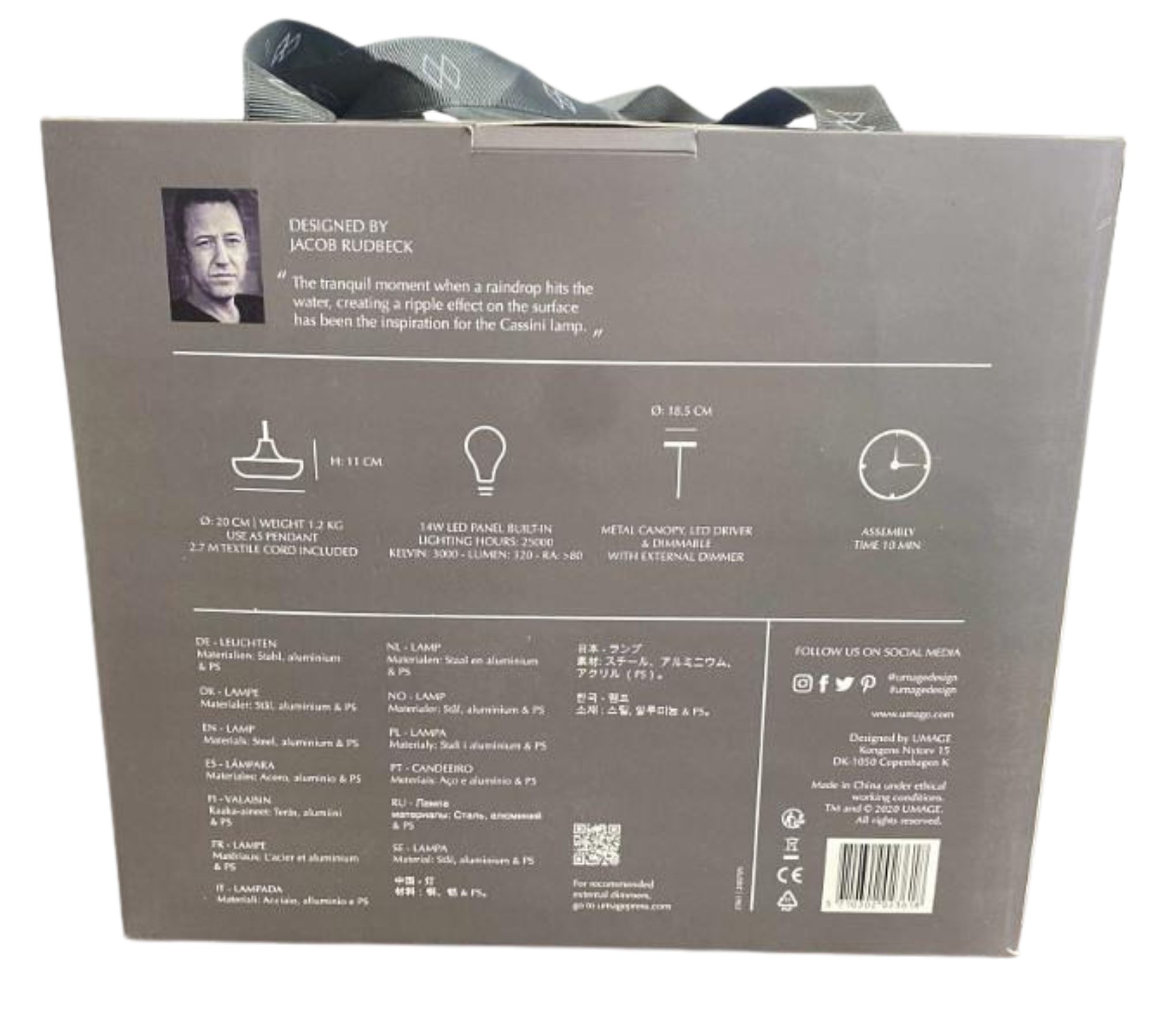 Cassini Mini Pendelleuchte Schwarz