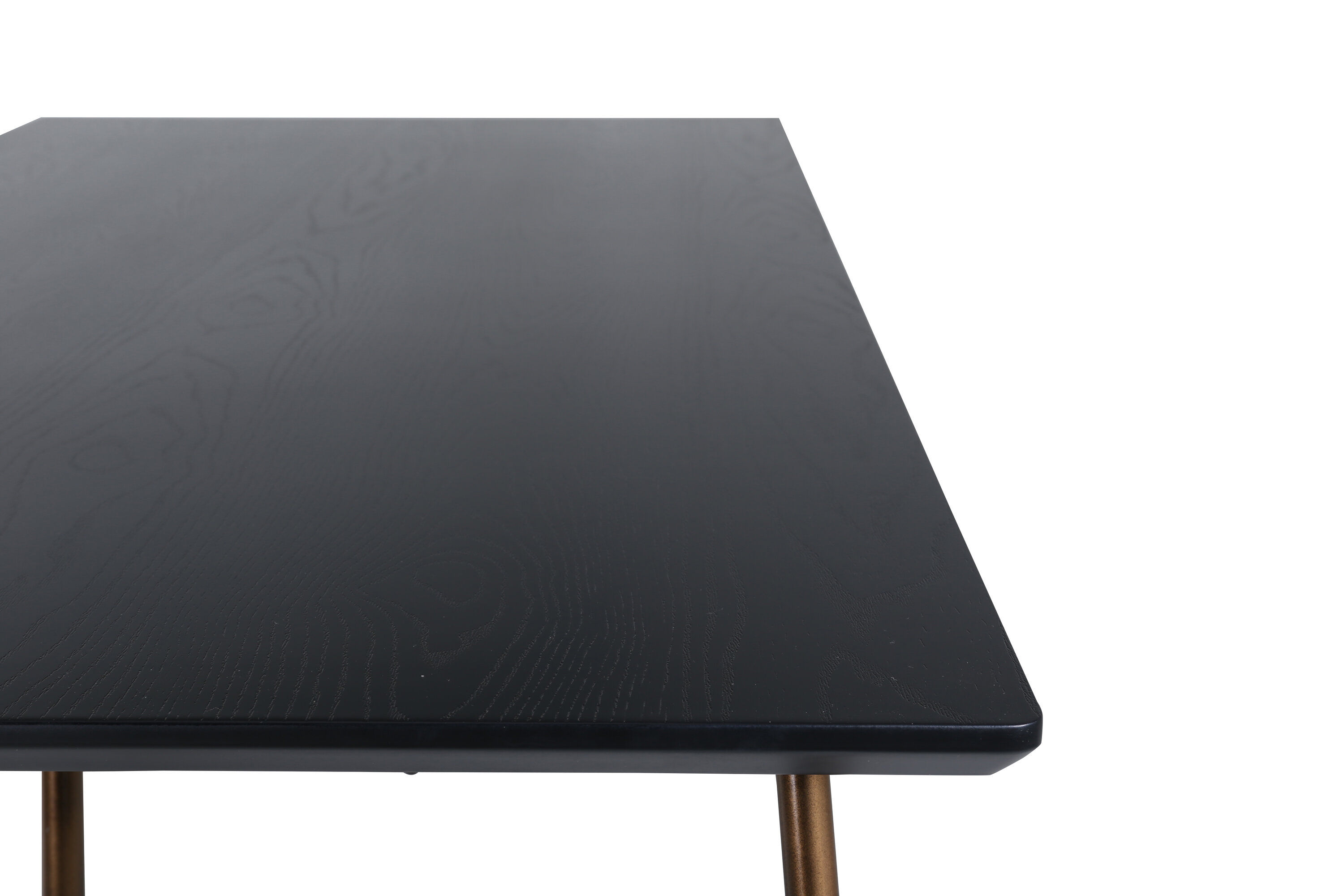 Petra Dining Table Copper in Used-Look Black Veneer