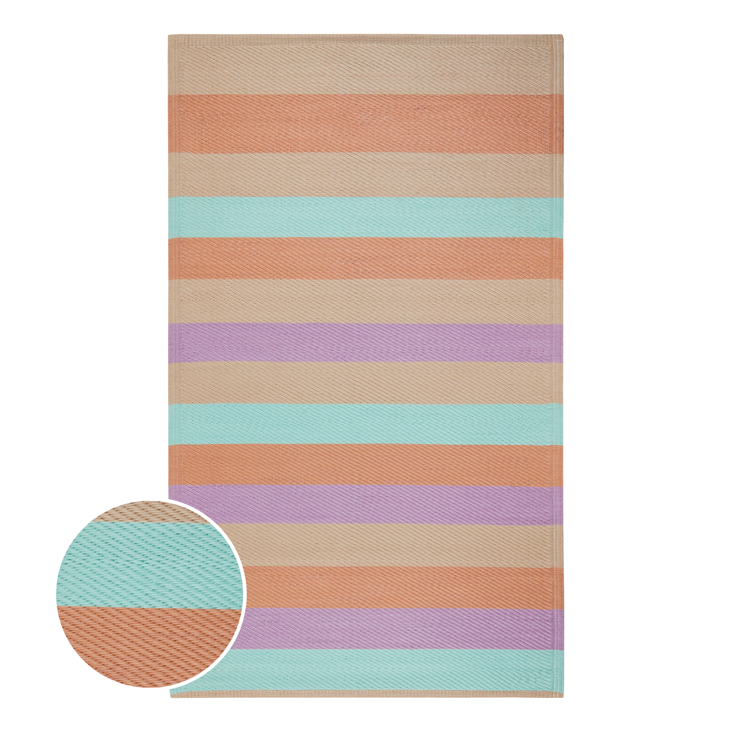 Teppich COLOUR CLASH Streifen Polypropylen 