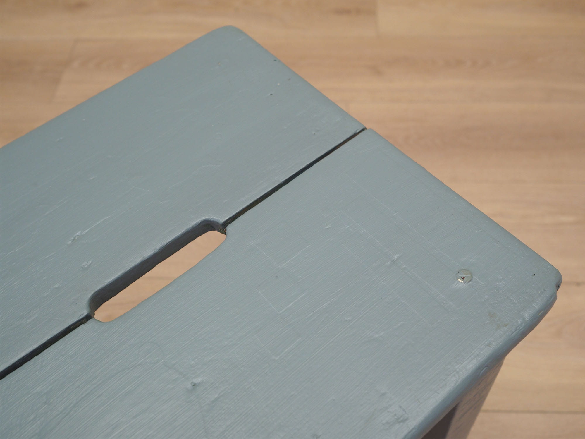 Stool Wood Gray 1950s