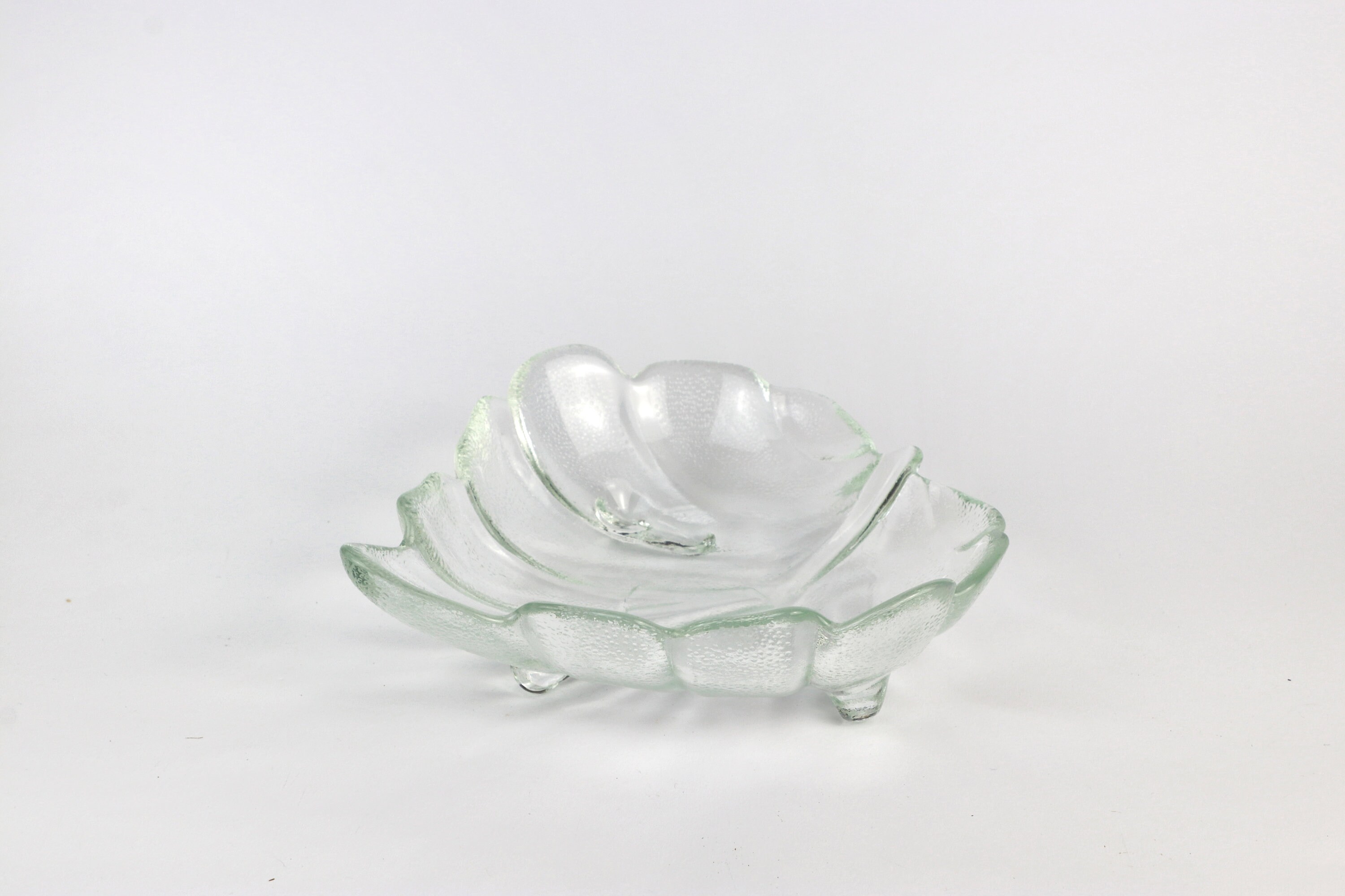 2x Vintage bowl glass 1980s