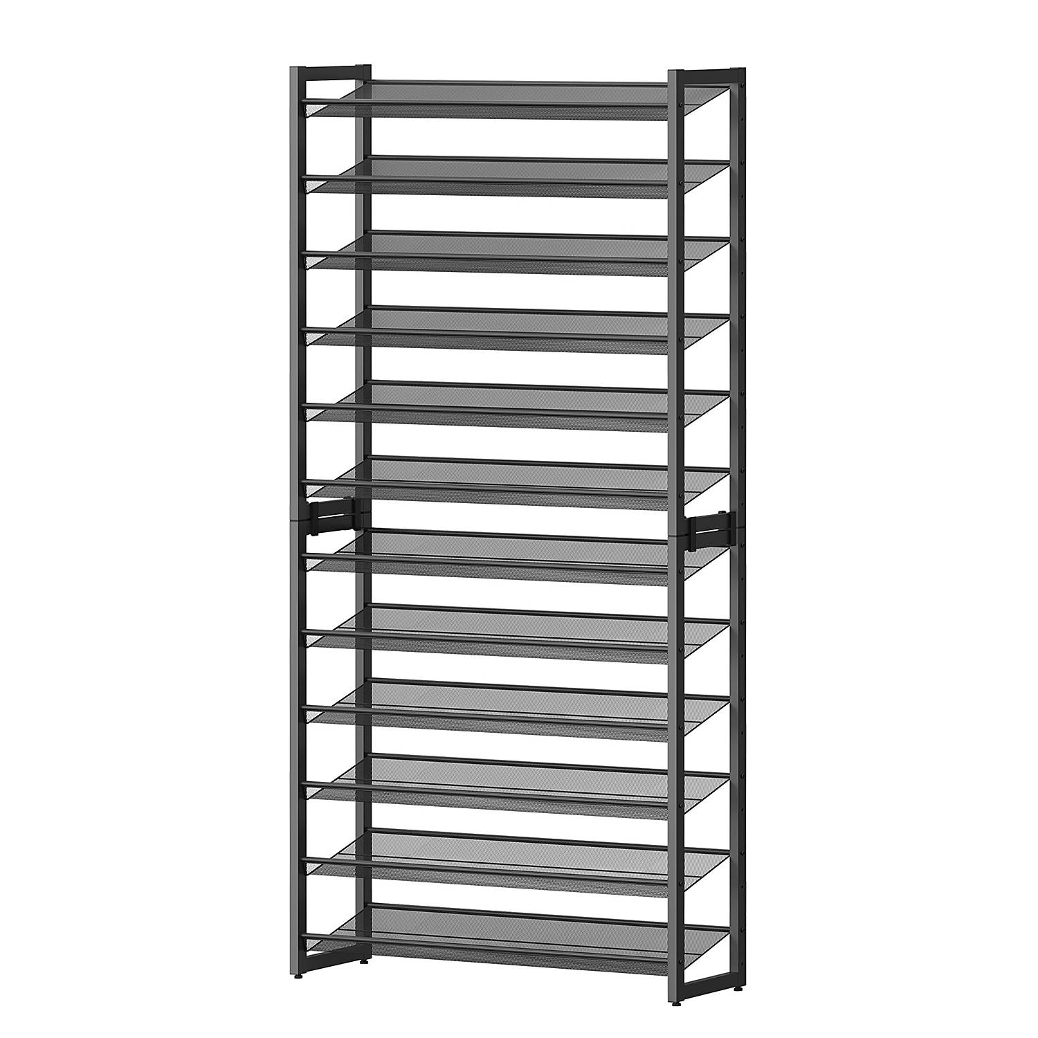 Heckfield II Schuhregal Metall Schwarz Höhe: 221 cm