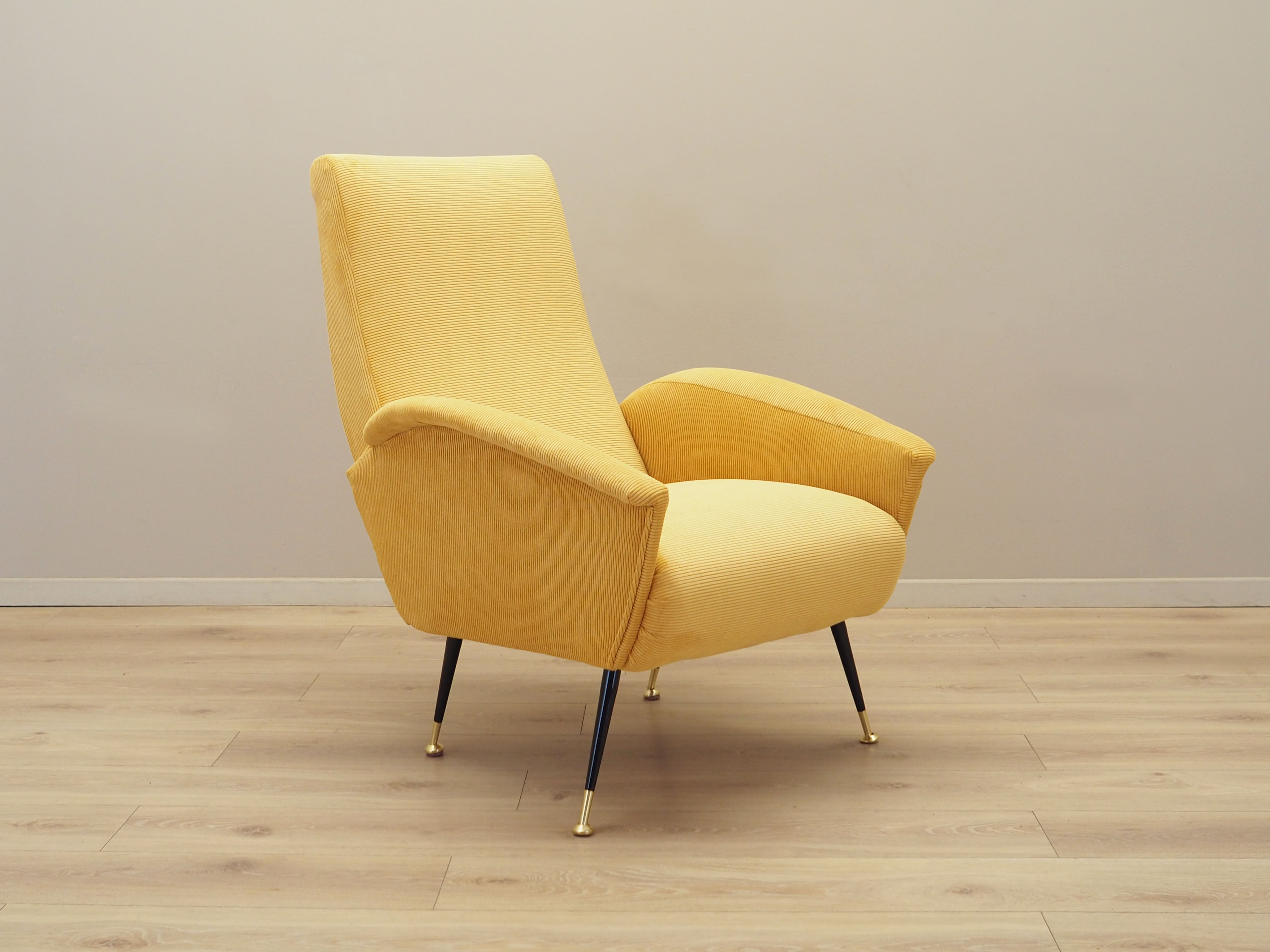 Yellow armchair, Italian design, 70s, Production: Italy