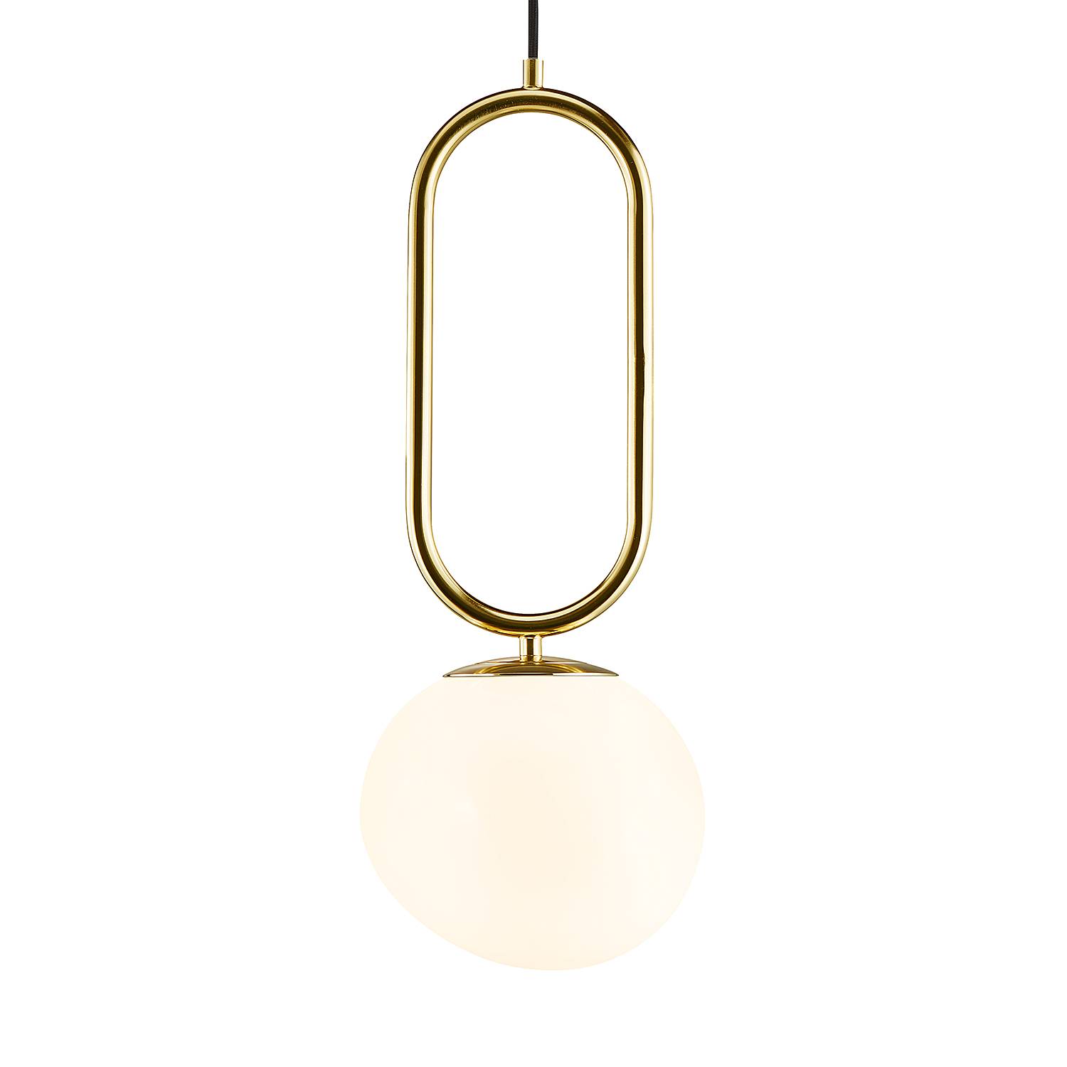 1-Flammig Pendelleuchte Shapes I Metall Opalglas