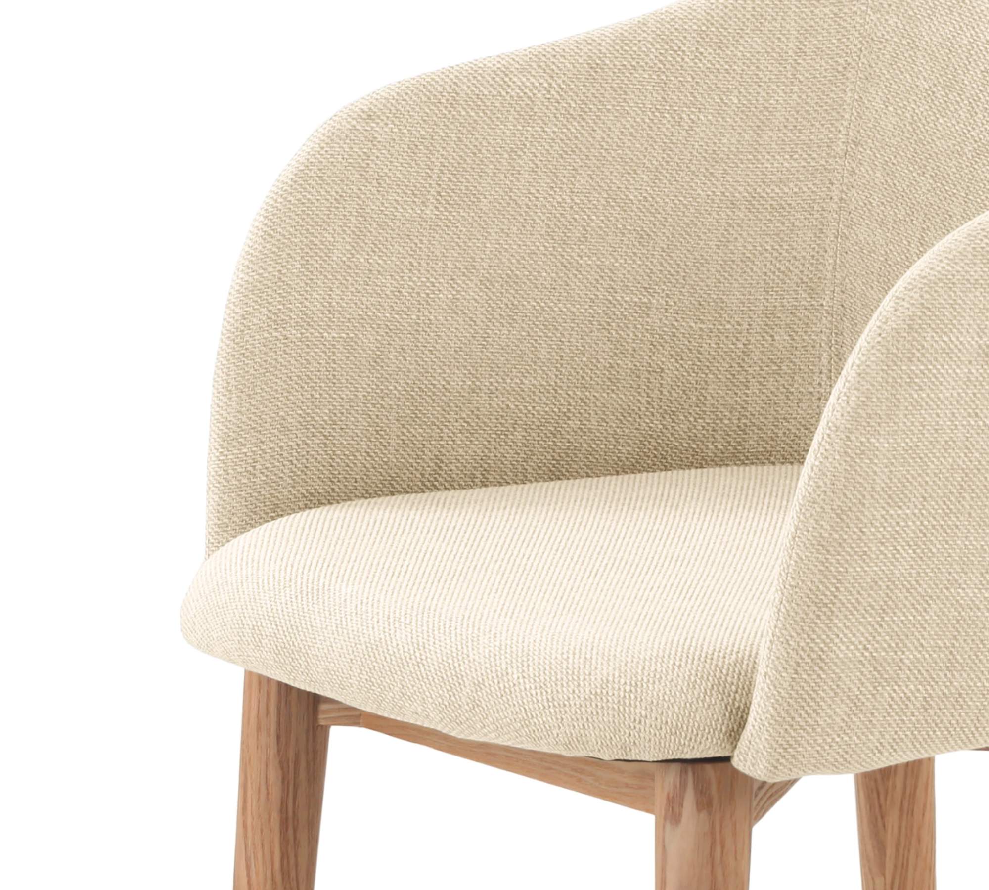 Armchair Web fabric Wood Beige