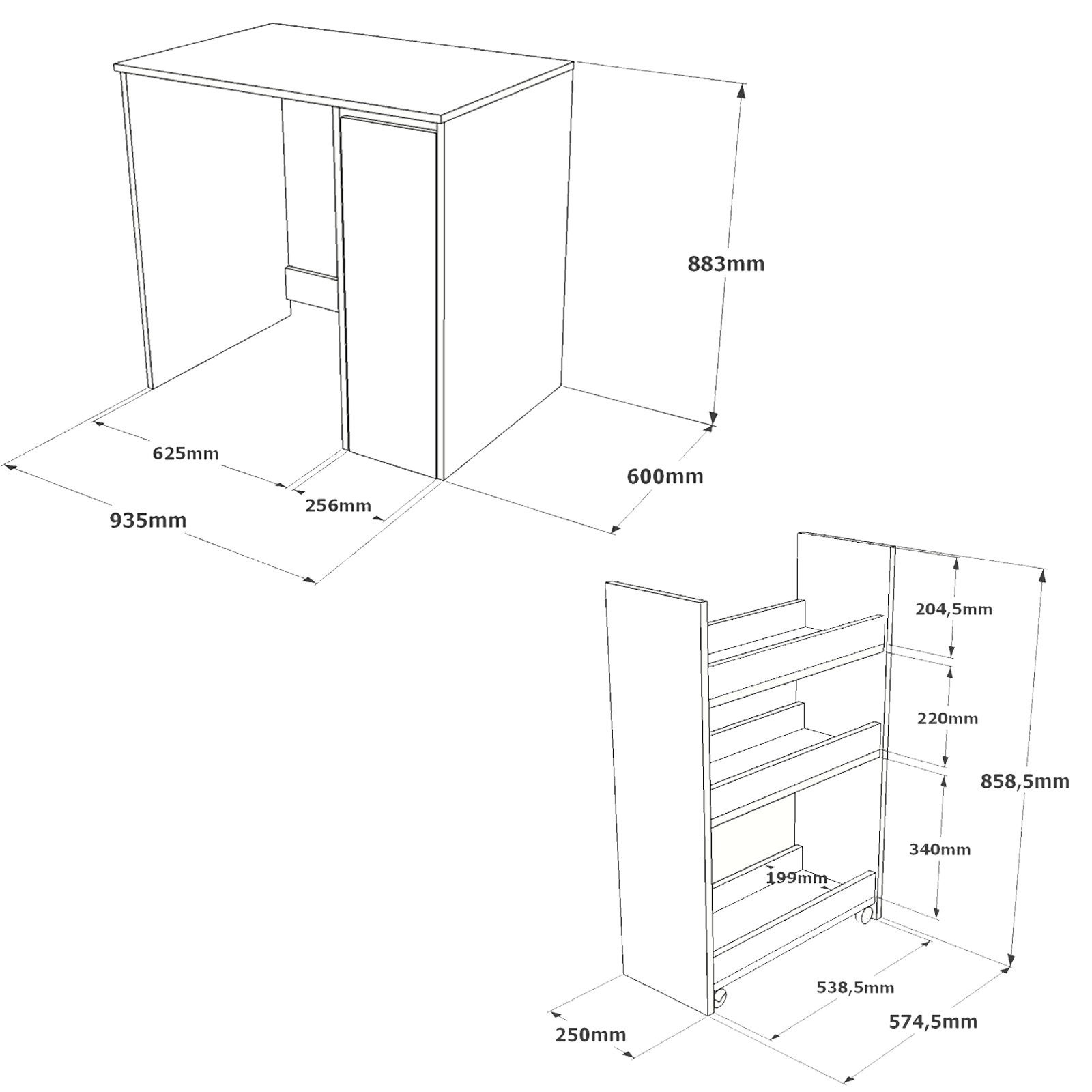 Waschmaschinenschrank mit Regal Weiß 94.5cm x 88.3cm