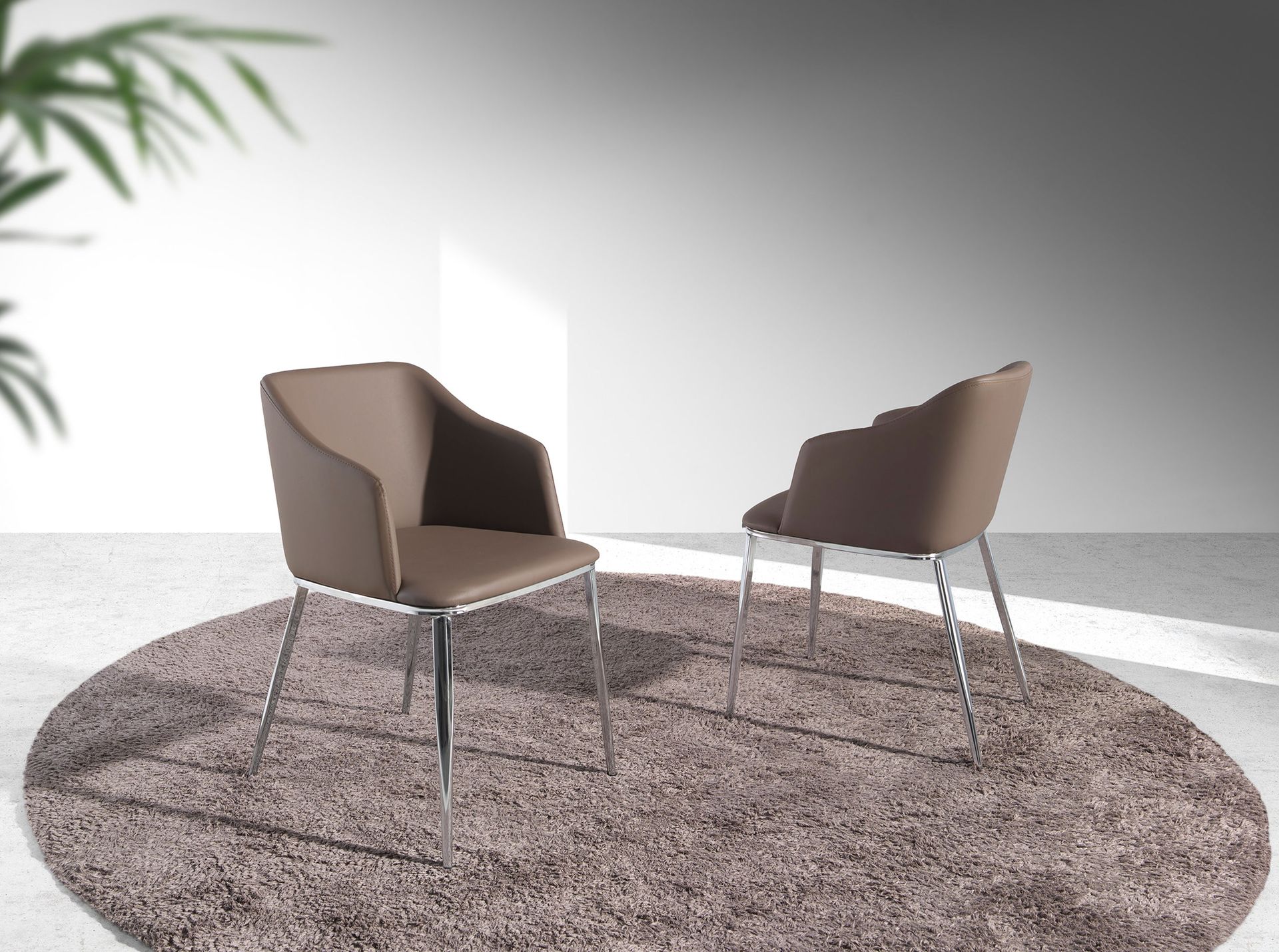 Armchair Faux Leather Brown