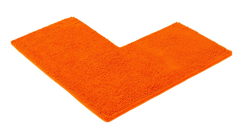 Mikrofaser Eckbadematte Orange Öko-Tex Standard 100