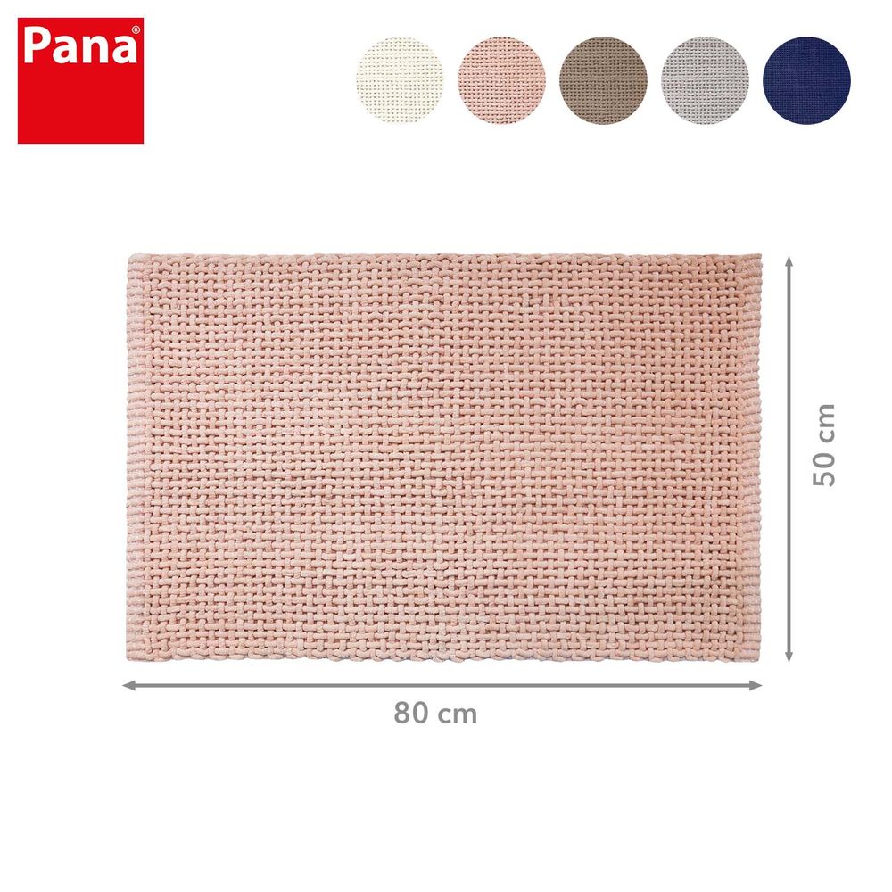 Gewebte Chenille Badematte Rose